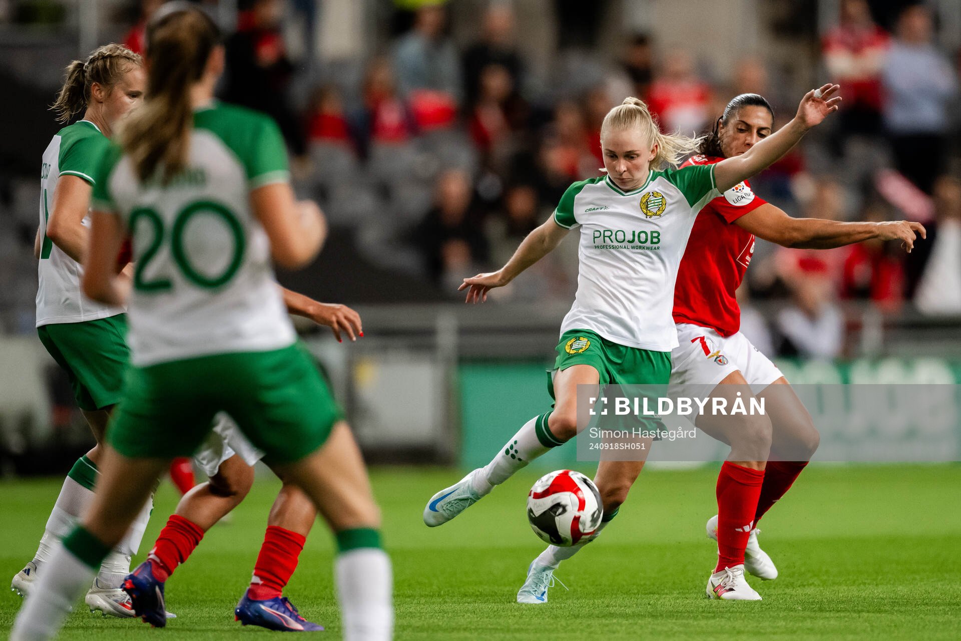 Emilie Joramo of Hammarby and Cristina Martin-Prieto of