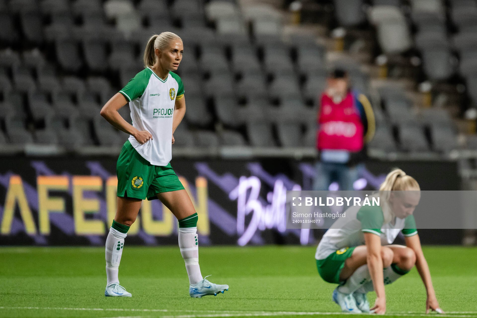 Alice Carlsson of Hammarby looks dejected