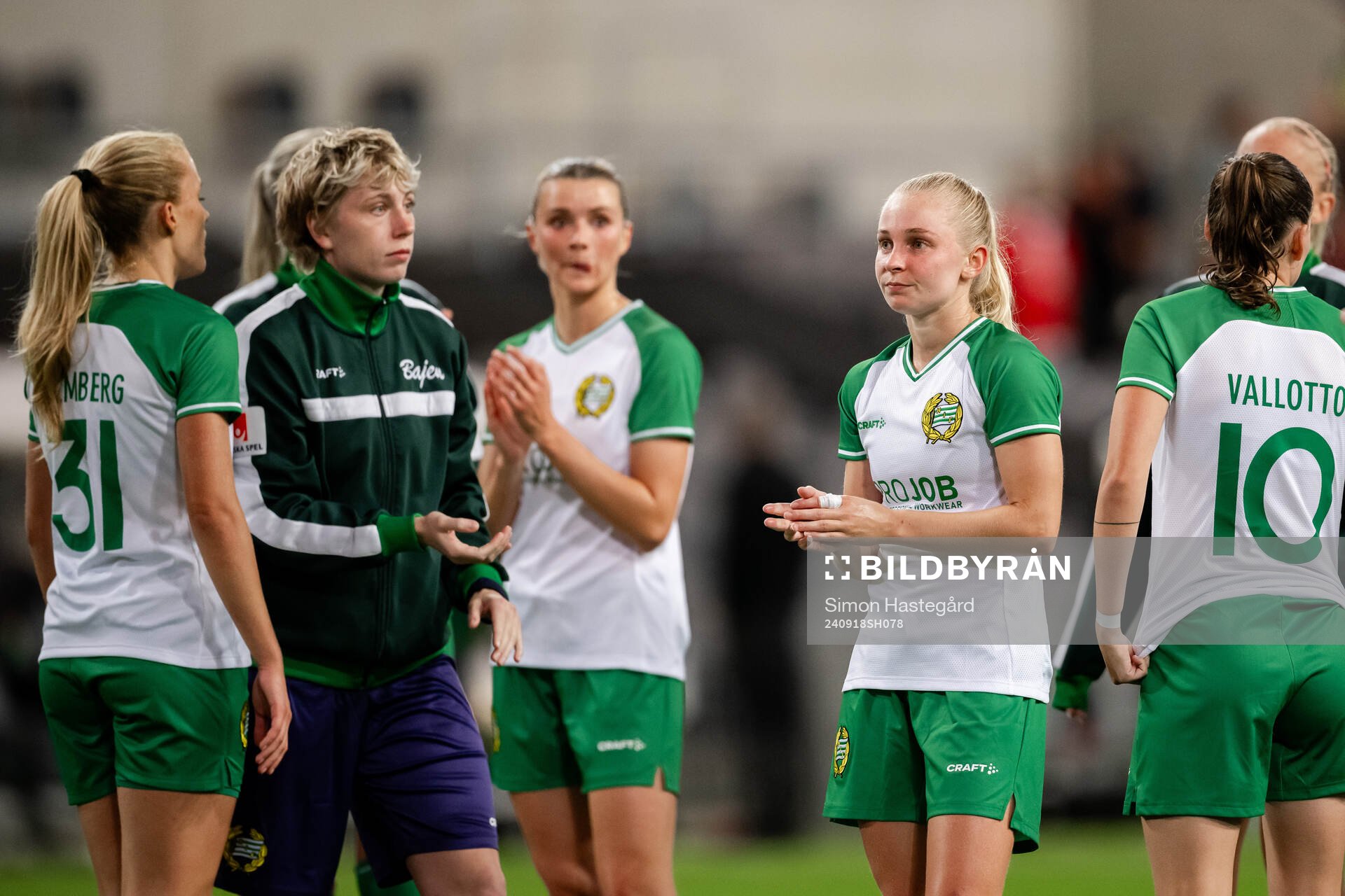 Emilie Joramo of Hammarby looks dejected