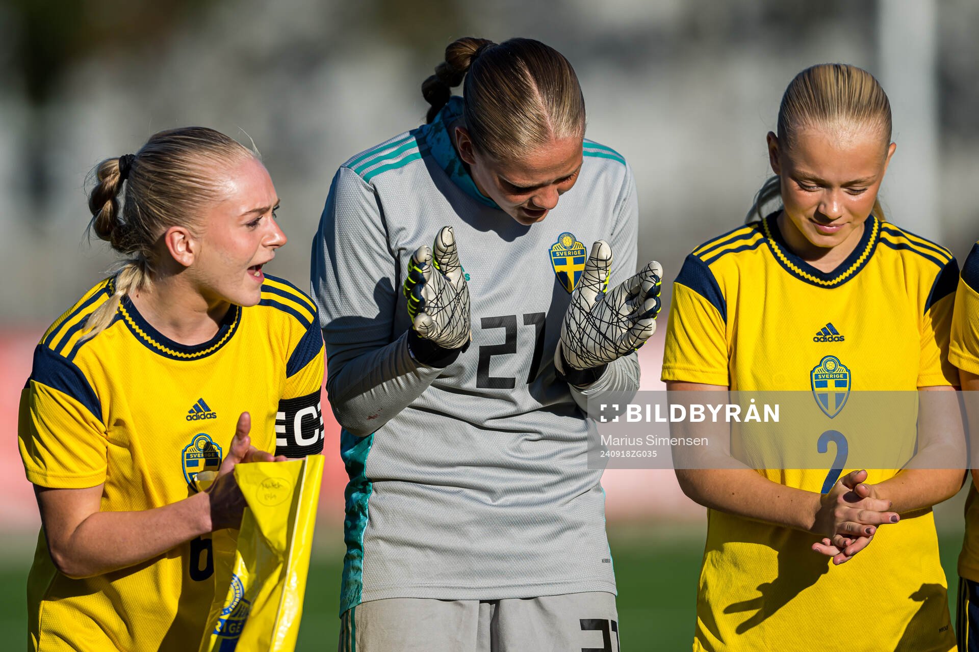 Doris Petz, Hanna Karlsson and Sally Nylén of Sweden