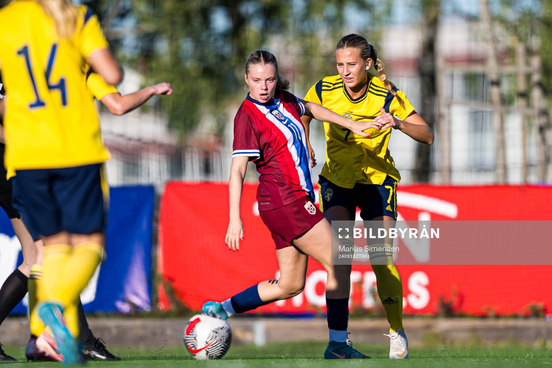 Angelina Klingberg of Sweden during the under 16 friendly match between Norway and Sweden on September 18, 2024 in Lillestrøm.
