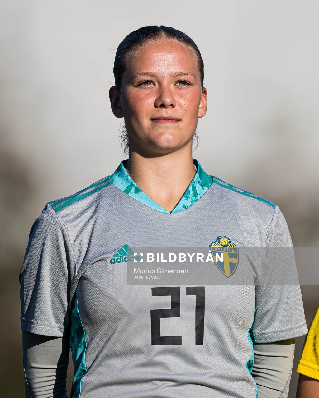 Hanna Karlsson of Sweden ahead of the under 16 friendly match between Norway and Sweden on September 18, 2024 in Lillestrøm.