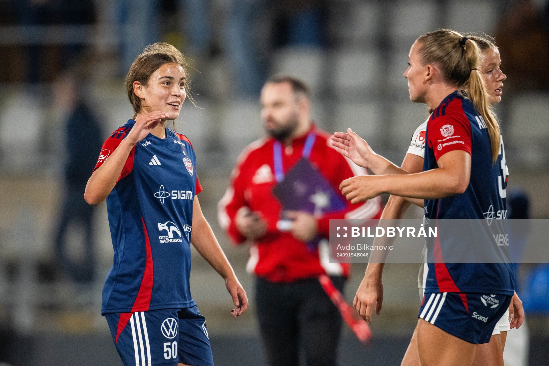 FC Rosengårds Rebecca Maravall och Gudrun Arnardottir