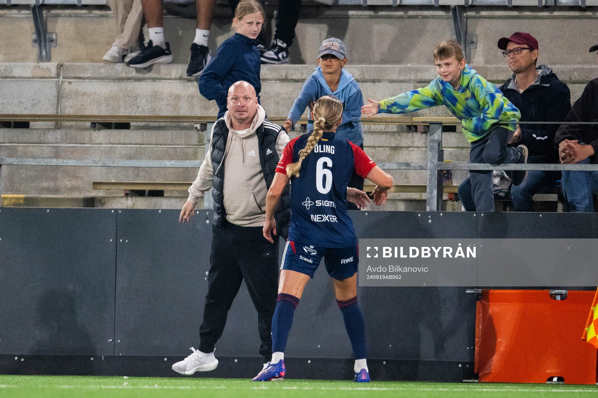 FC Rosengårds tränare Joel Kjetselberg och Ria Noora