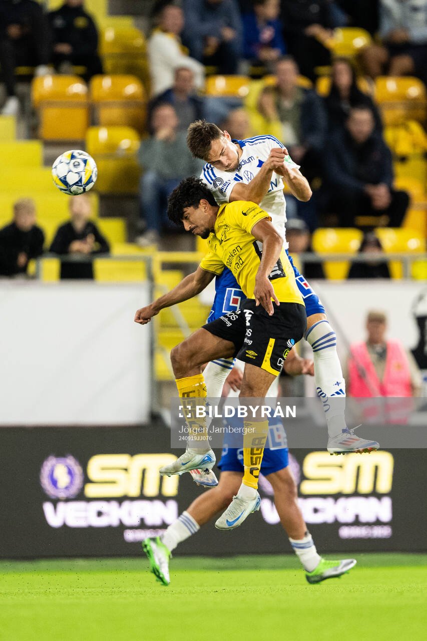 Elfsborgs Ahmed Qasem och IFK Norrköpings Anton Eriksson