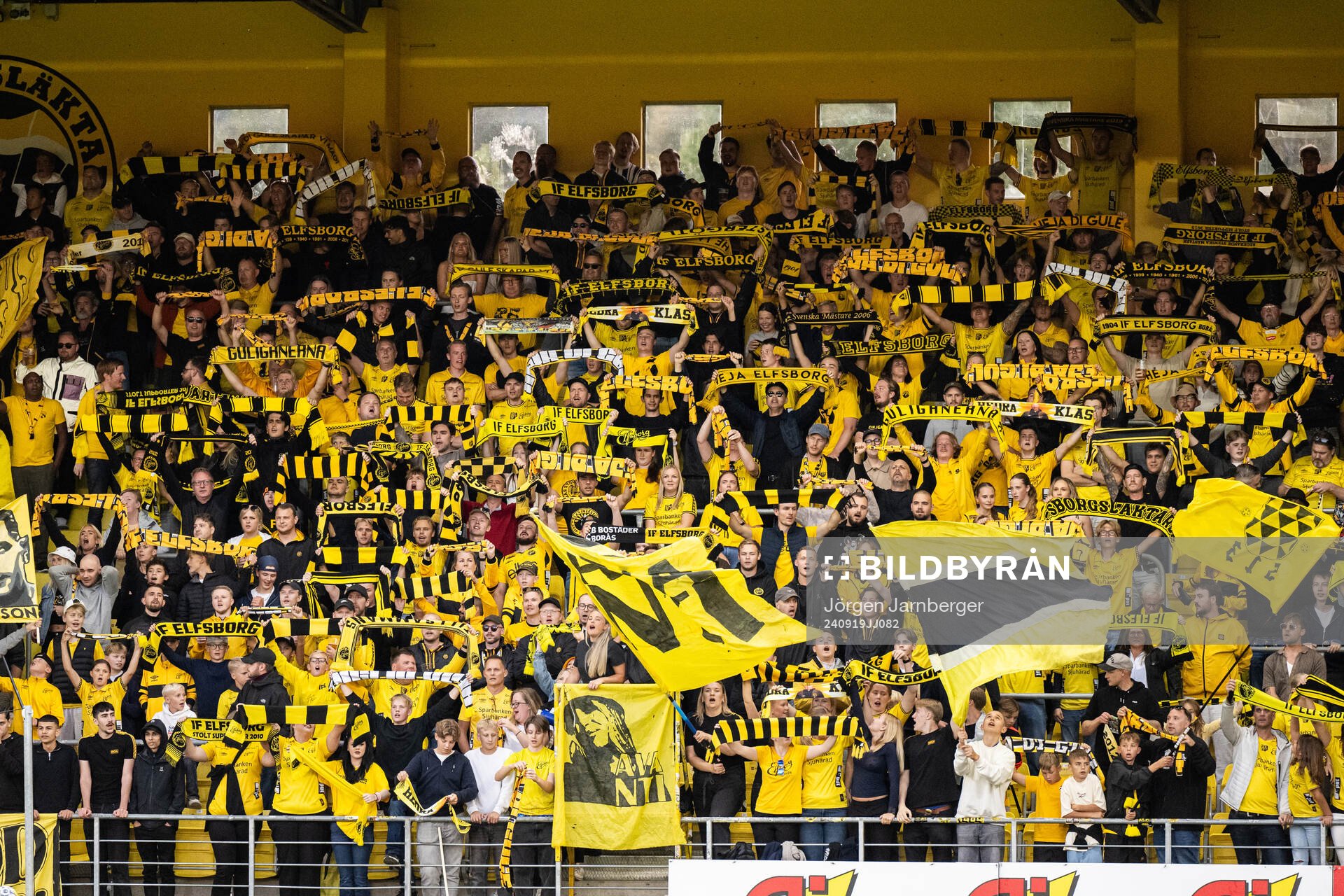 Elfsborgs supportrar på läktaren