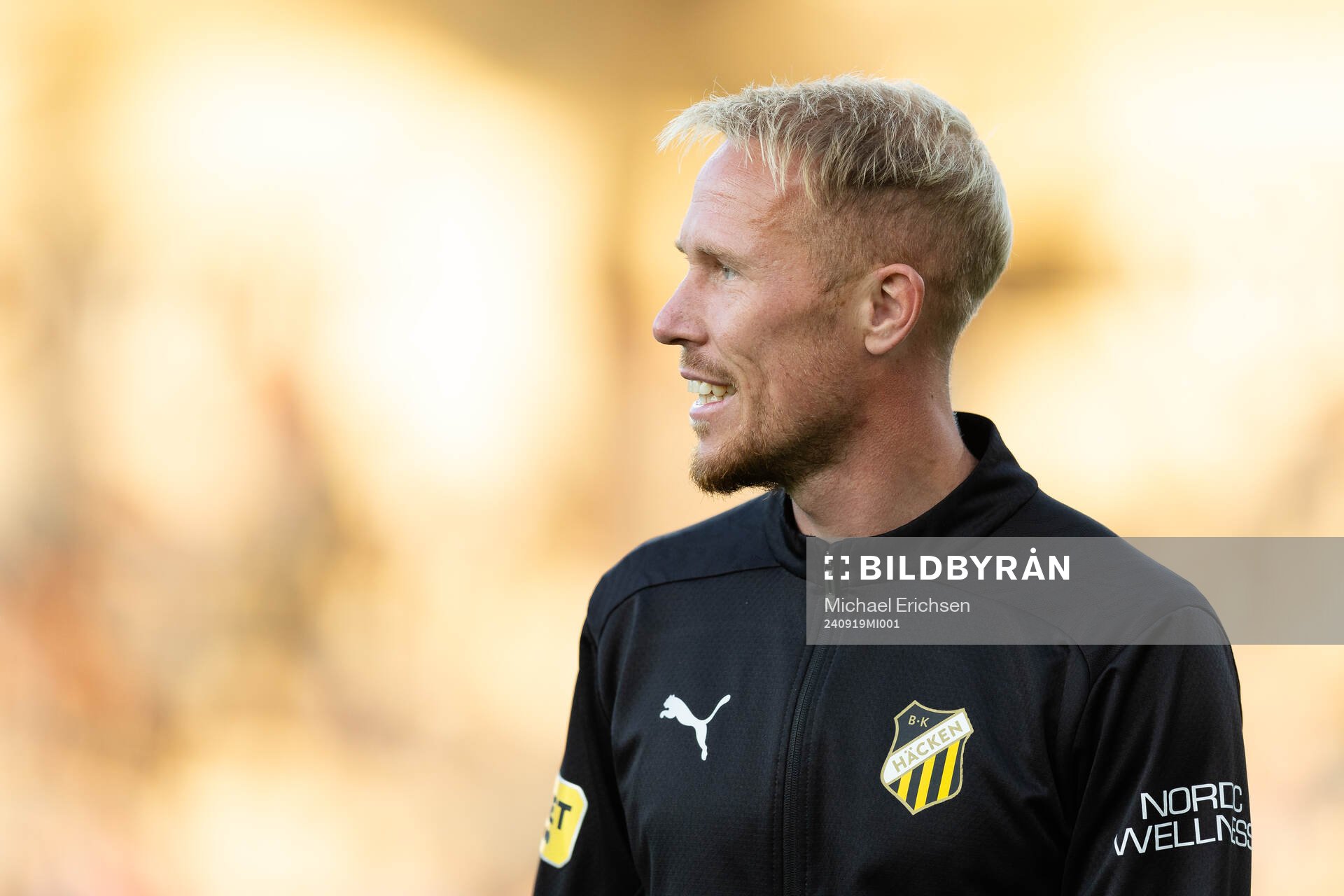 Häckens Mikkel Rygaard Jensen inför fotbollsmatchen i Allsvenskan mellan Häcken och Djurgården den 19 september 2024 i Göteborg. 