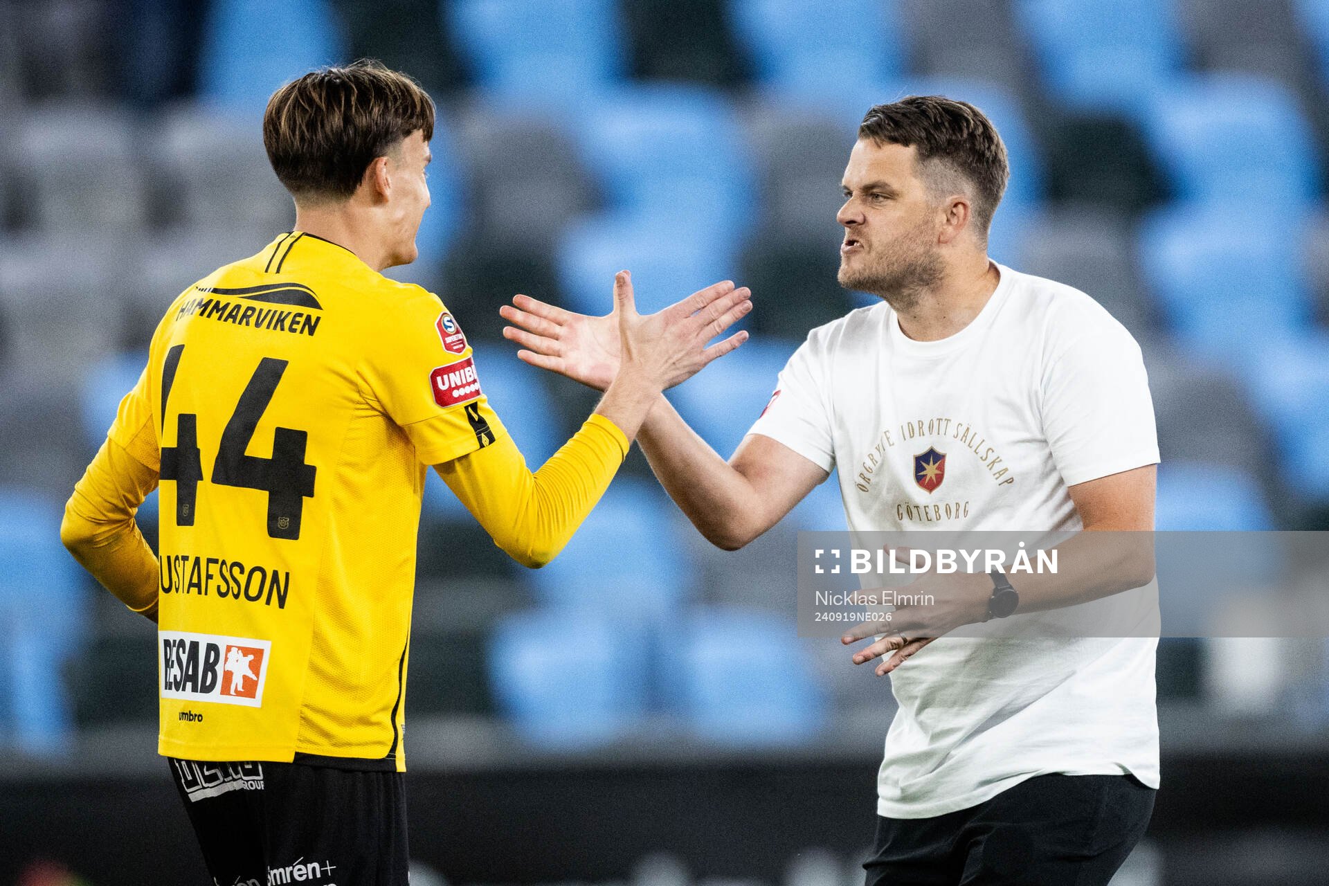 Örgrytes Hampus Gustafsson och tränare Andreas Holmberg