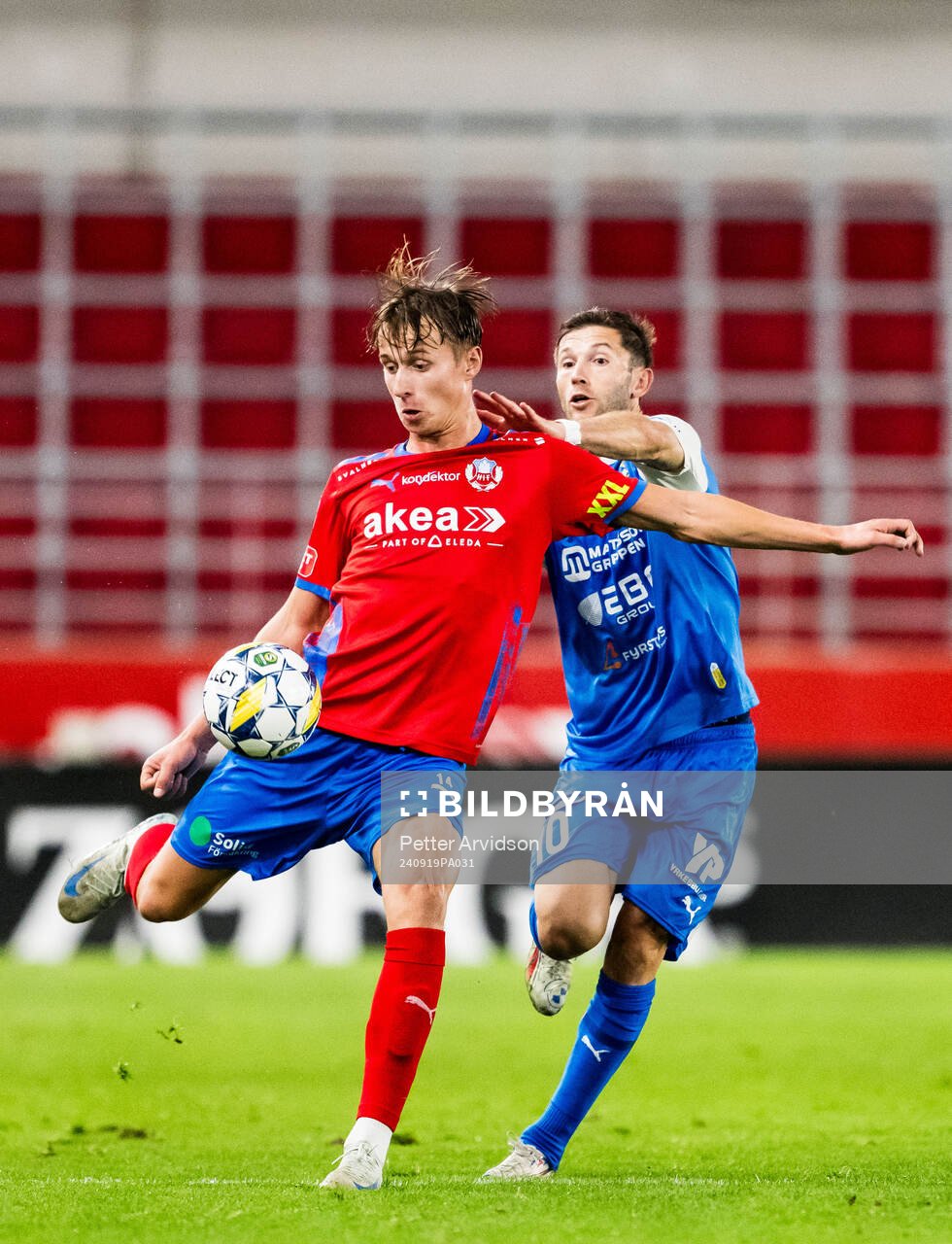 Helsingborgs Lukas Kjellnäs och IK Oddevolds Liridon