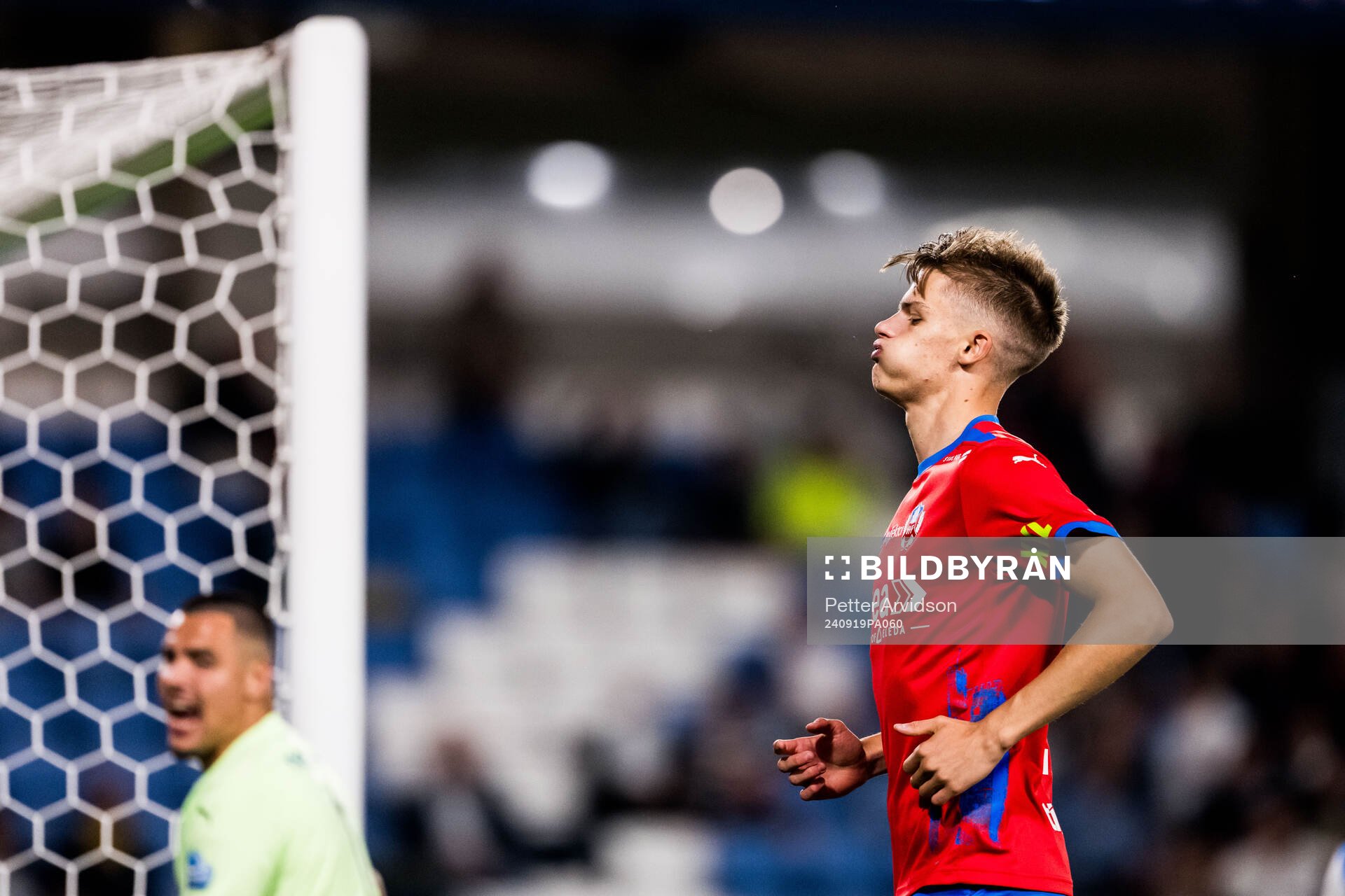 Helsingborgs Adrian Svanbäck deppar