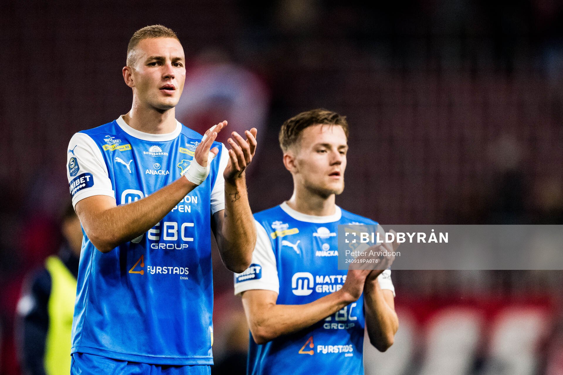 IK Oddevolds Kristoffer Grauberg Lepik och Gustav Forssell
