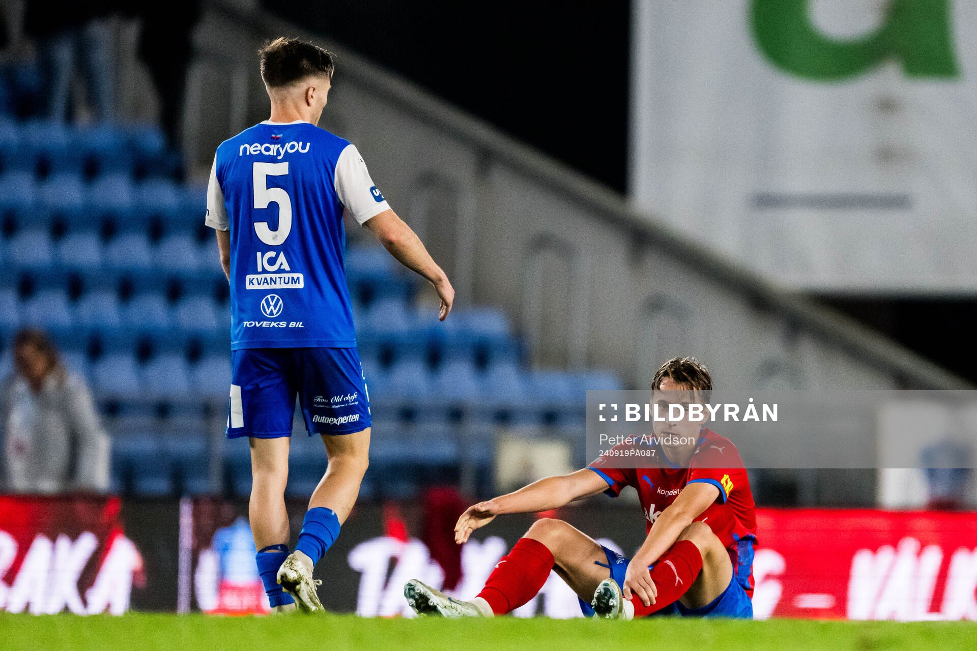 IK Oddevolds Anton Snibb och Helsingborgs Lukas Kjellnäs