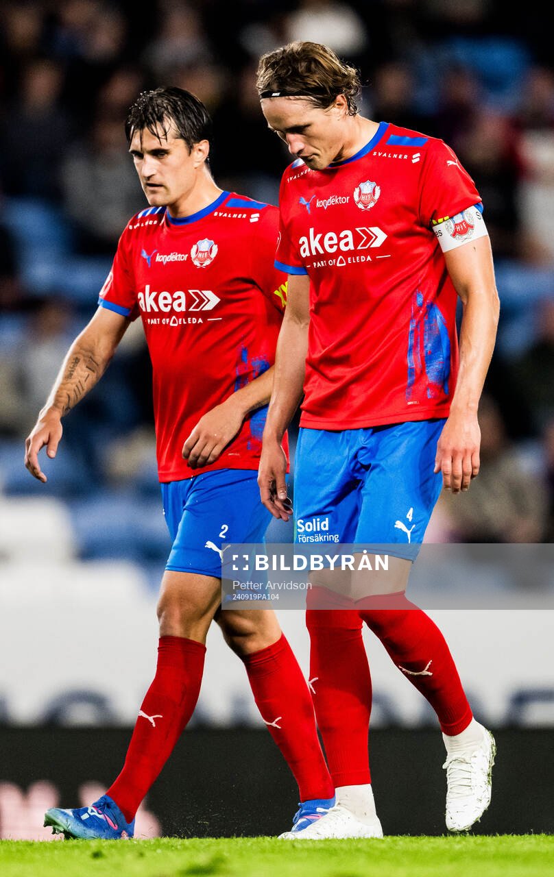 Helsingborgs Jon Birkfeldt och Thomas Pauck Rogne deppar