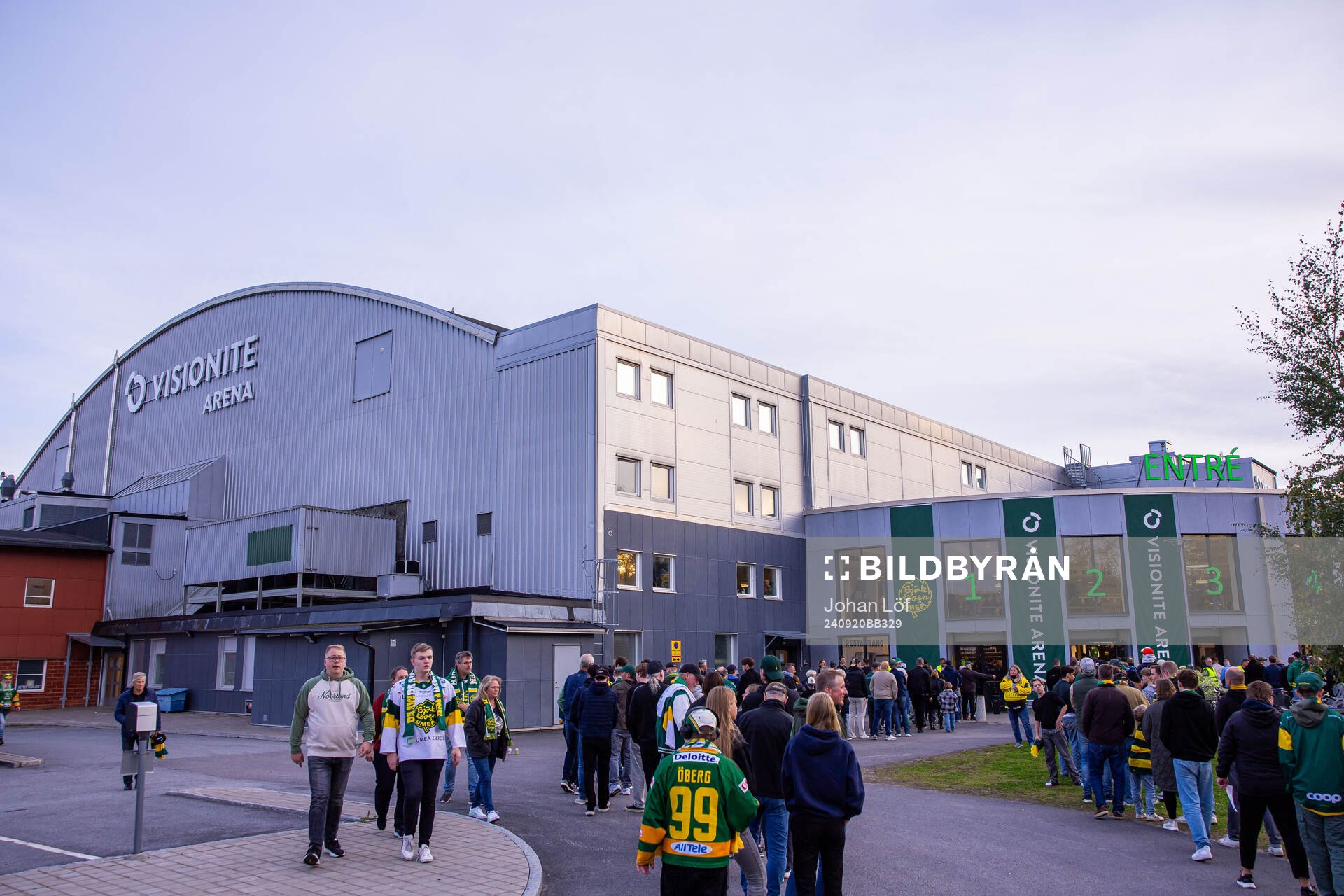 Visionite arena innan ishockeymatchen i Hockeyallsvenskan