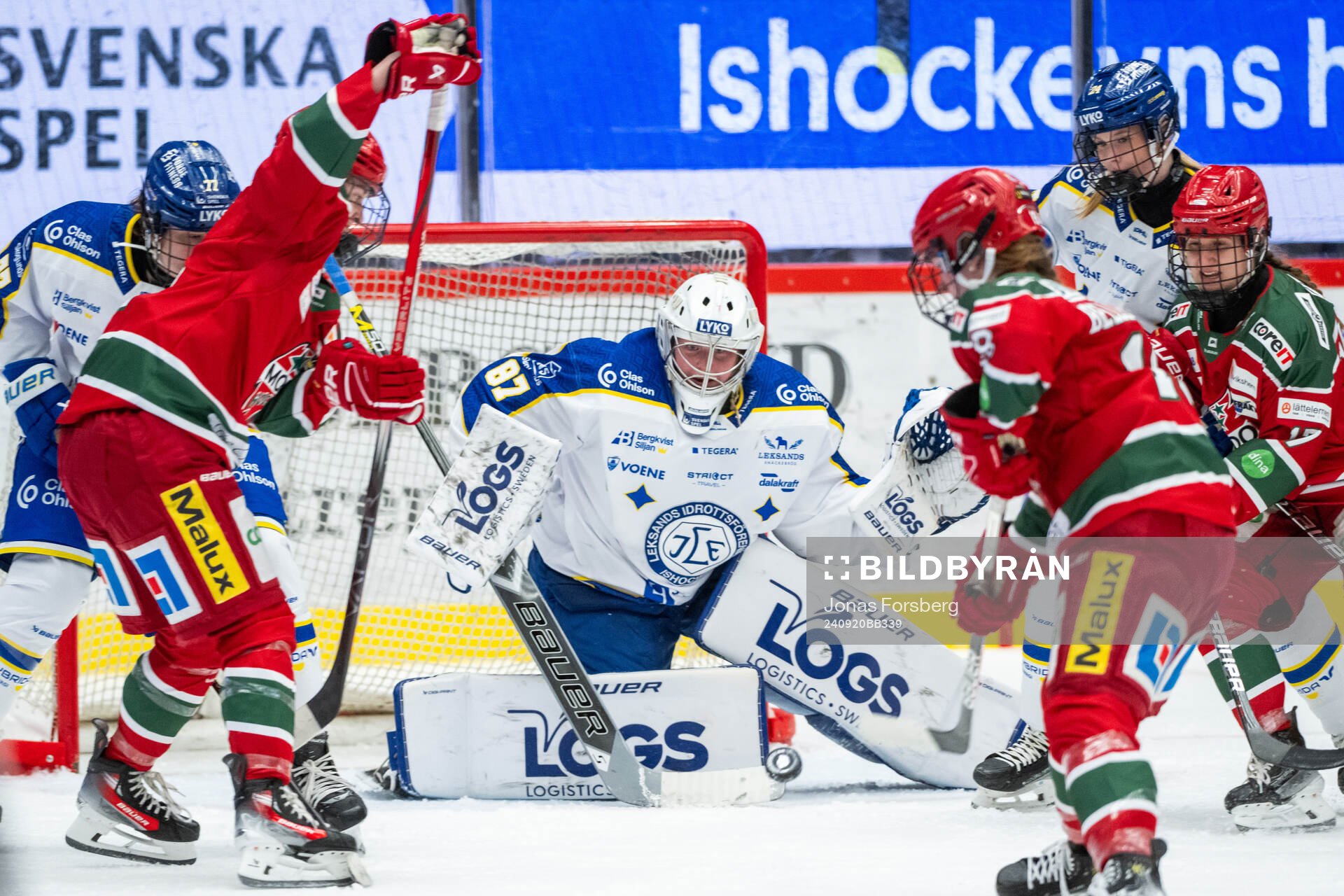 Modos Lauren Bellefontaine gör 4-1 på Leksands målvakt