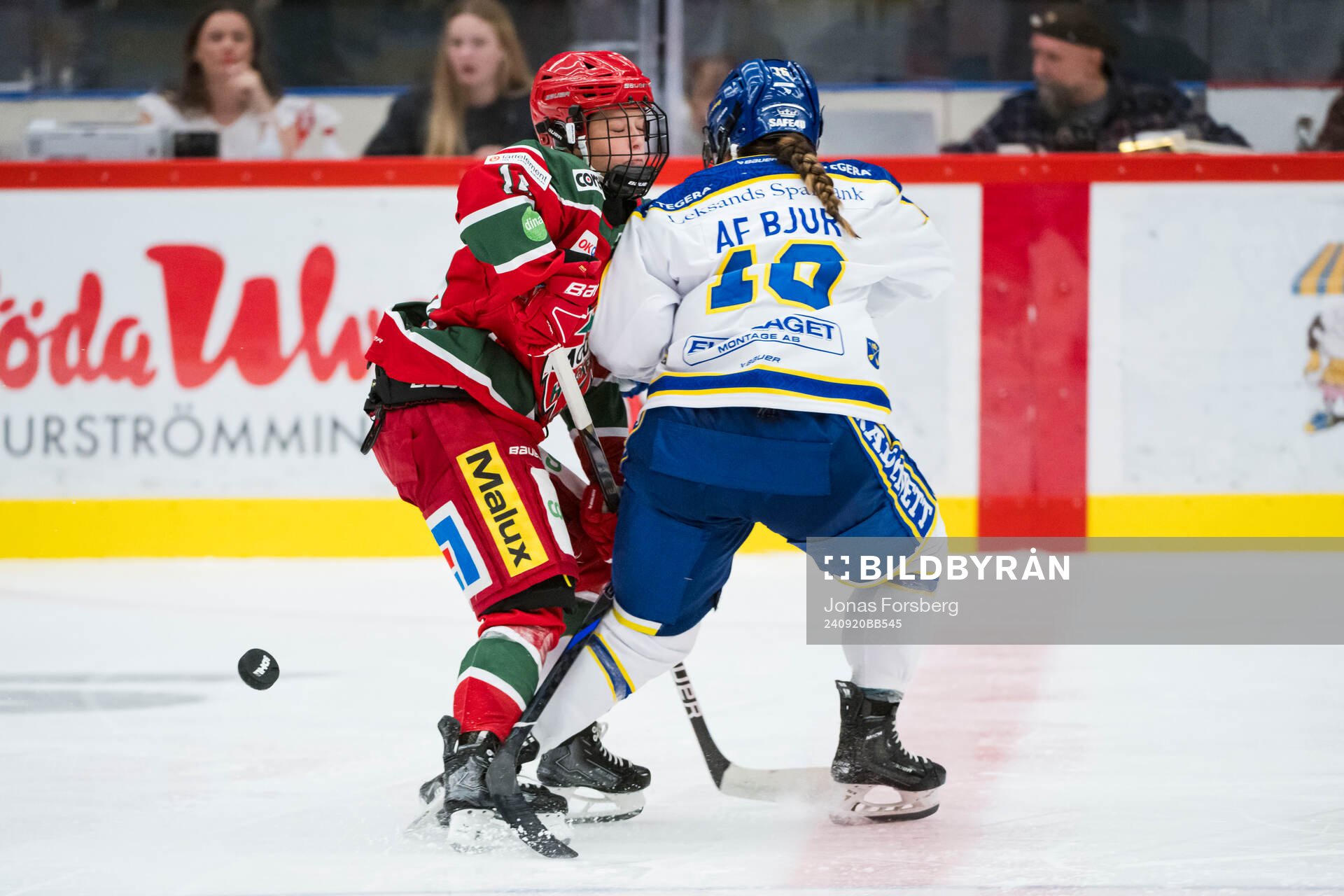 Leksands Kiira Yrjänen och Modos Lovisa Engström