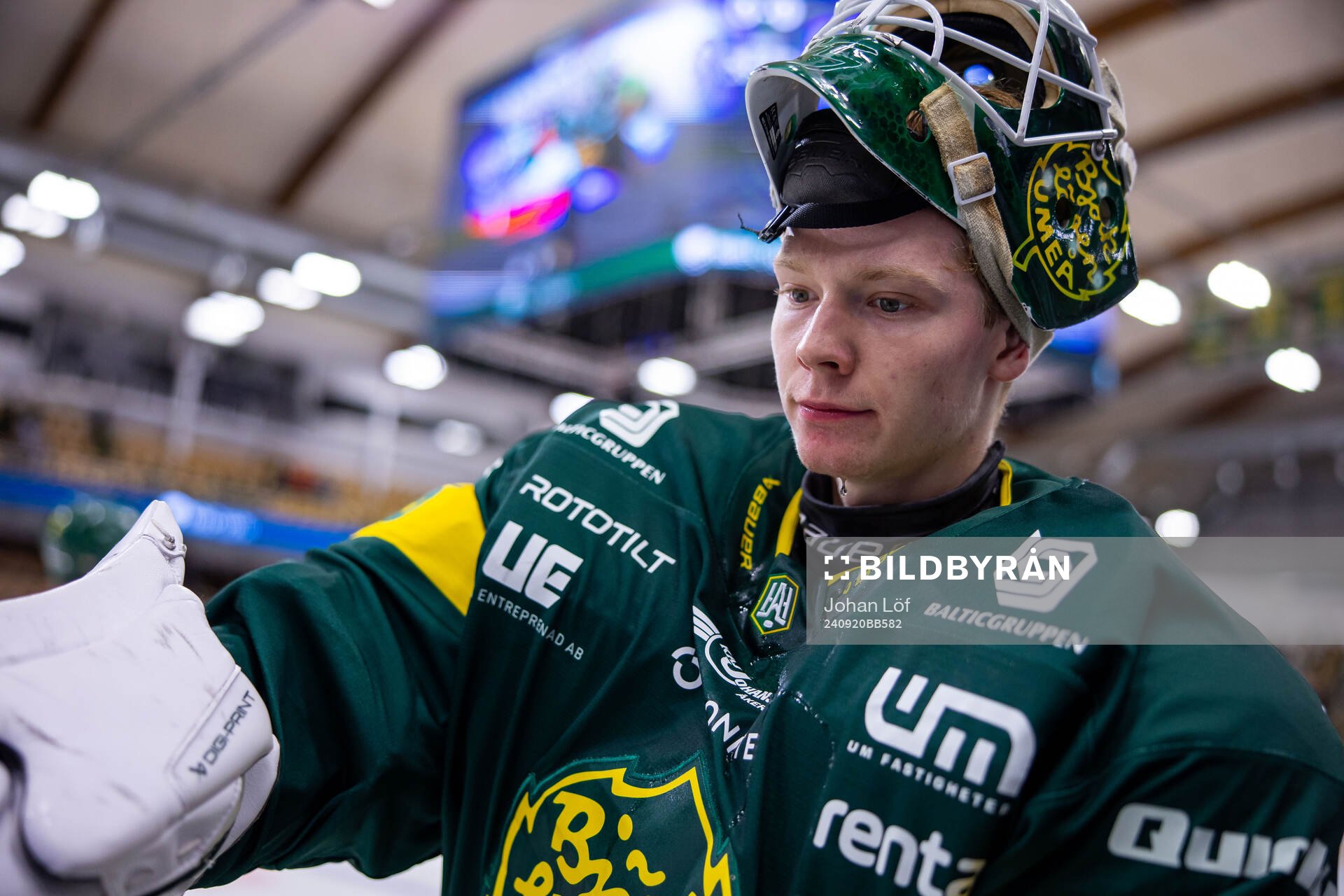 Björklövens målvakt Melker Thelin