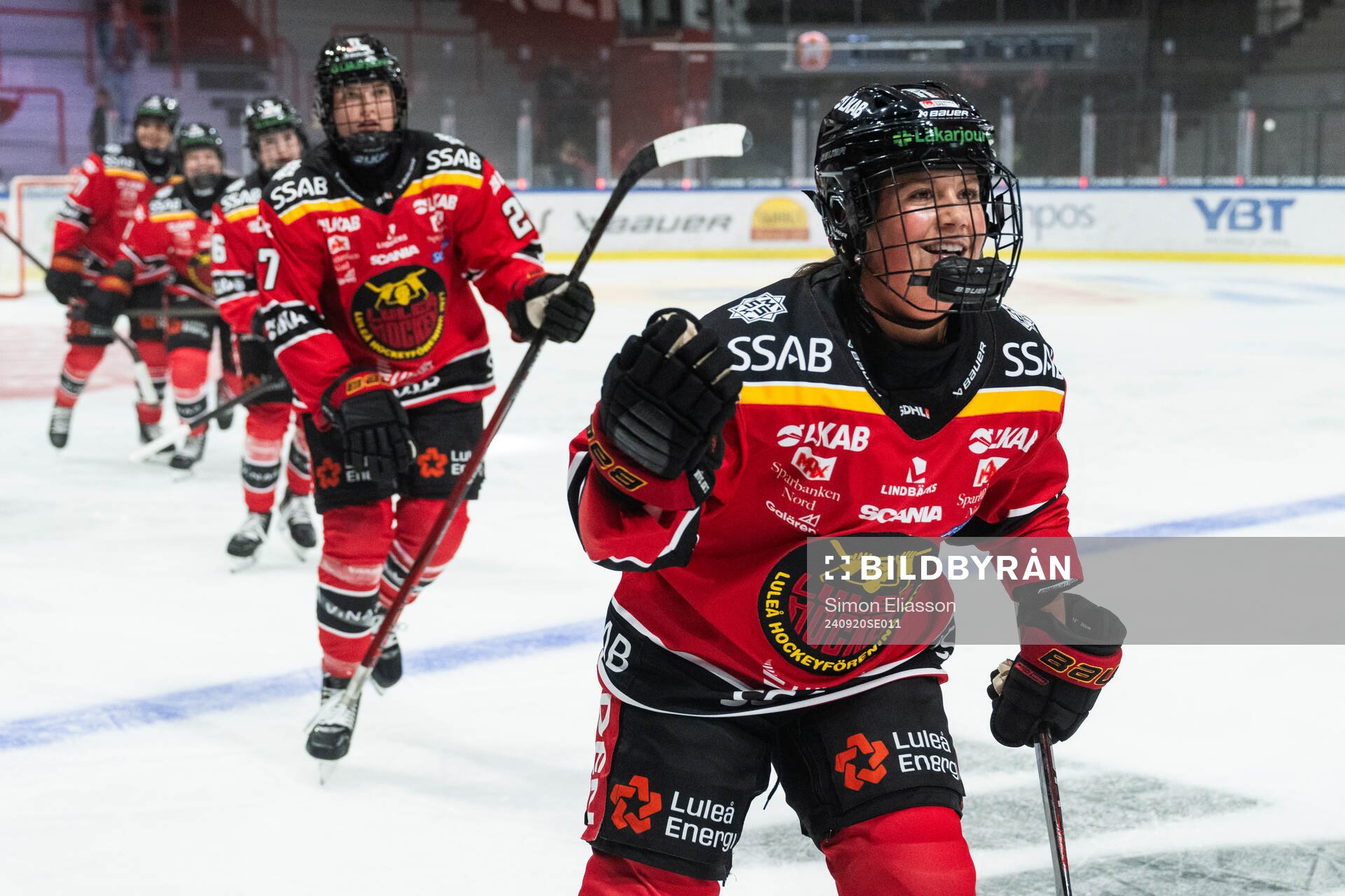 Luleås Reece Hunt jublar