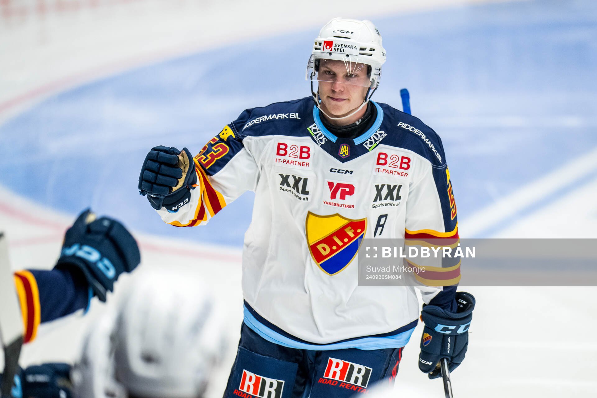 Djurgårdens David Blomgren jublar