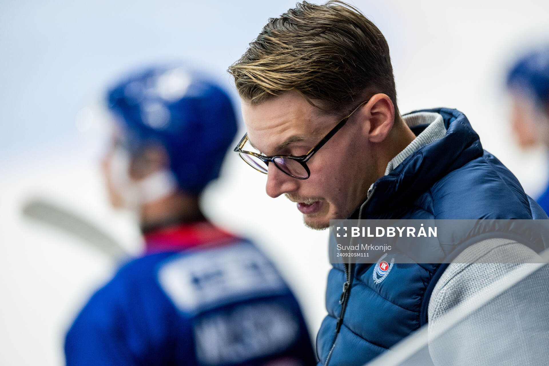 Oskarshamns assisterande tränare Albin Blomqvist deppar