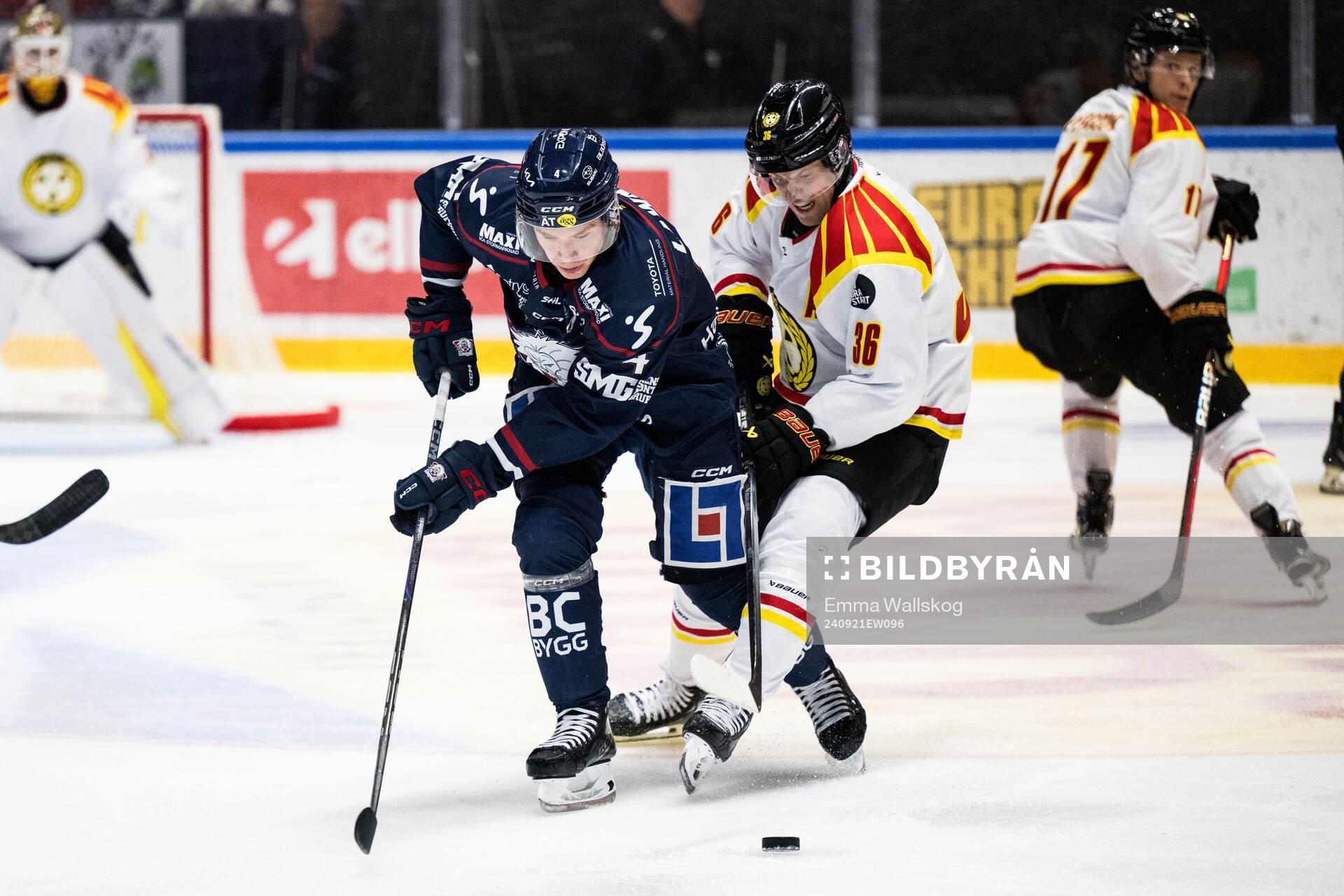 Linköpings Oscar Lawner och Brynäs Linus Ölund