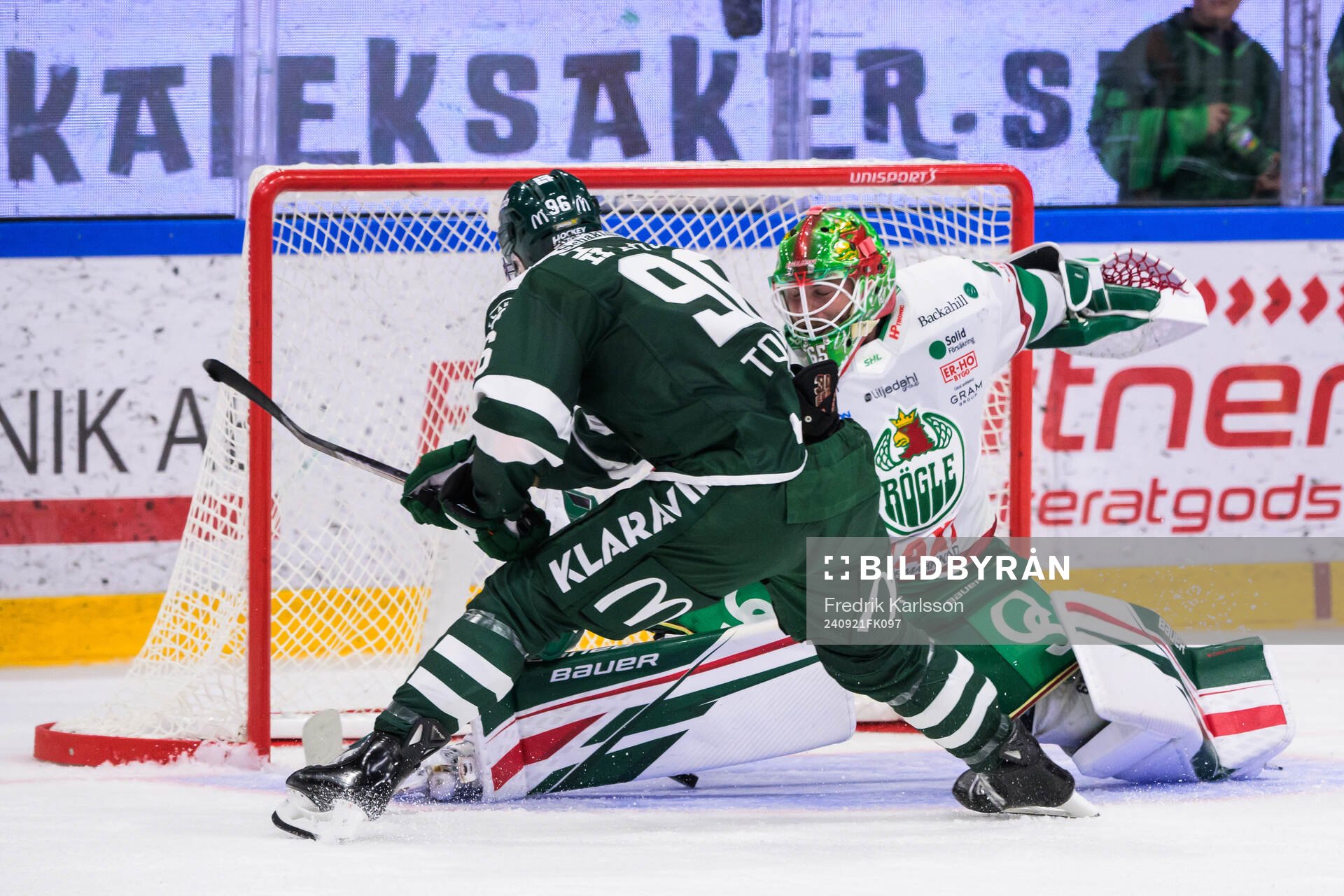 Färjestads David Tomasek och Rögles Christoffer Rifalk