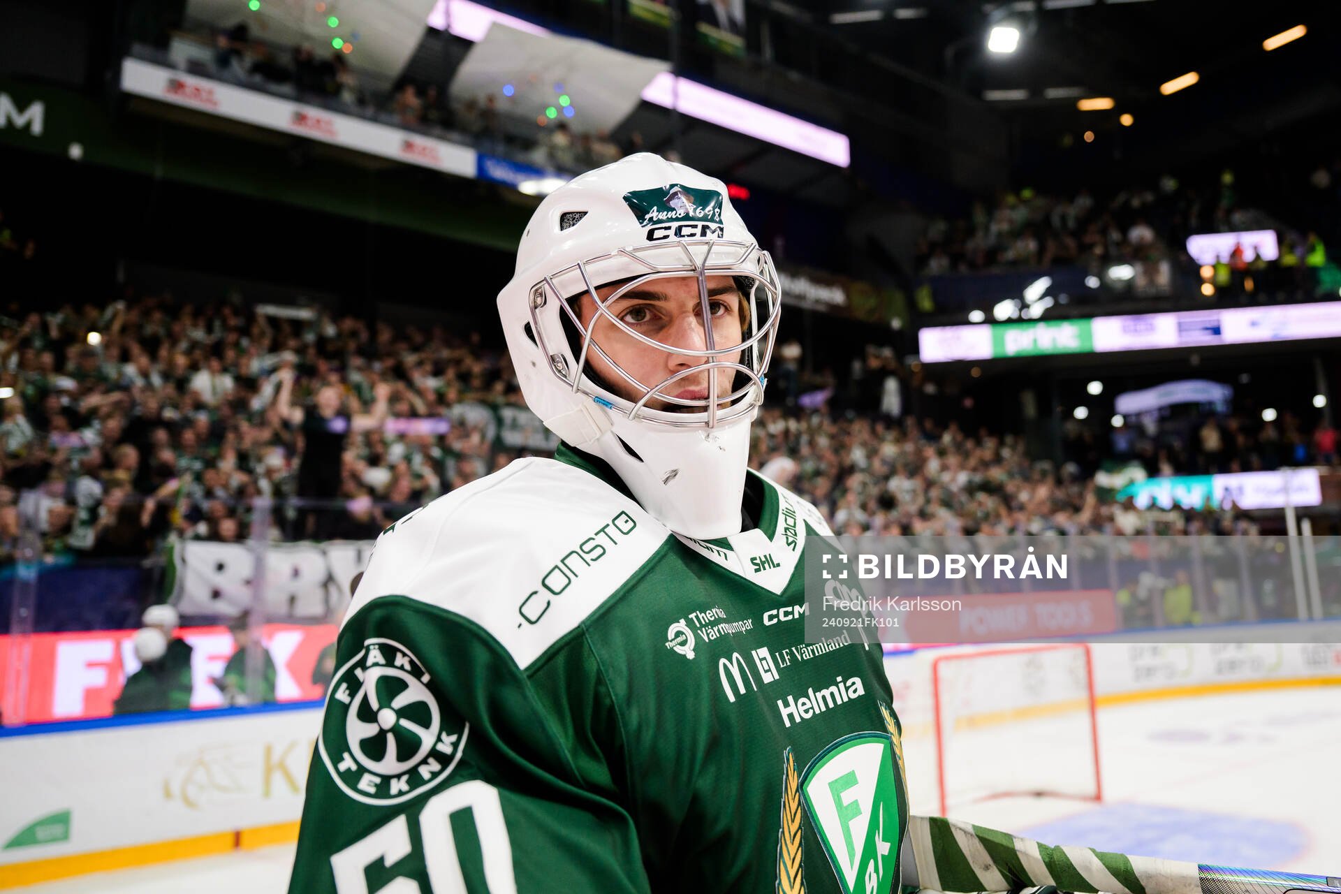 Färjestads målvakt Damian Clara