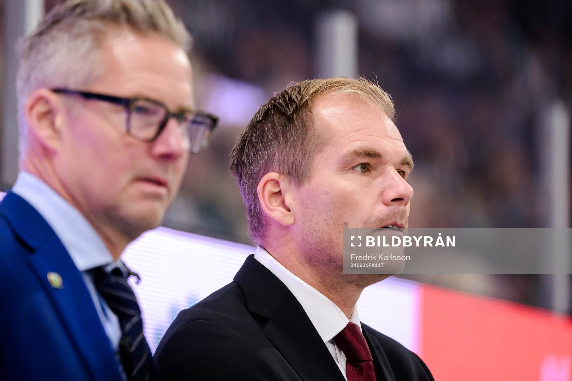 Färjestads assisterande tränare Johan Hedberg och