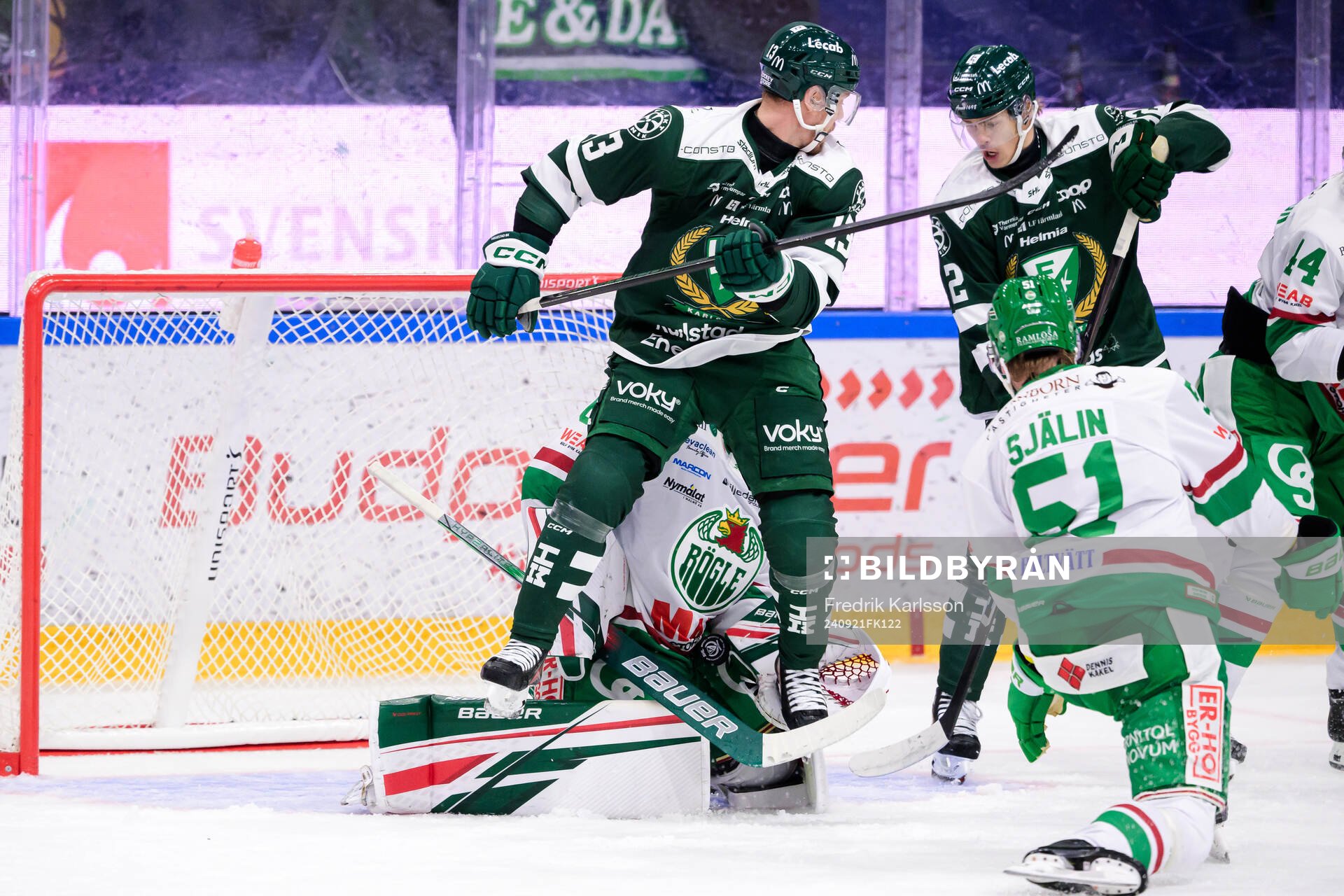 Färjestads Joel Kellman och Lucas Forsell