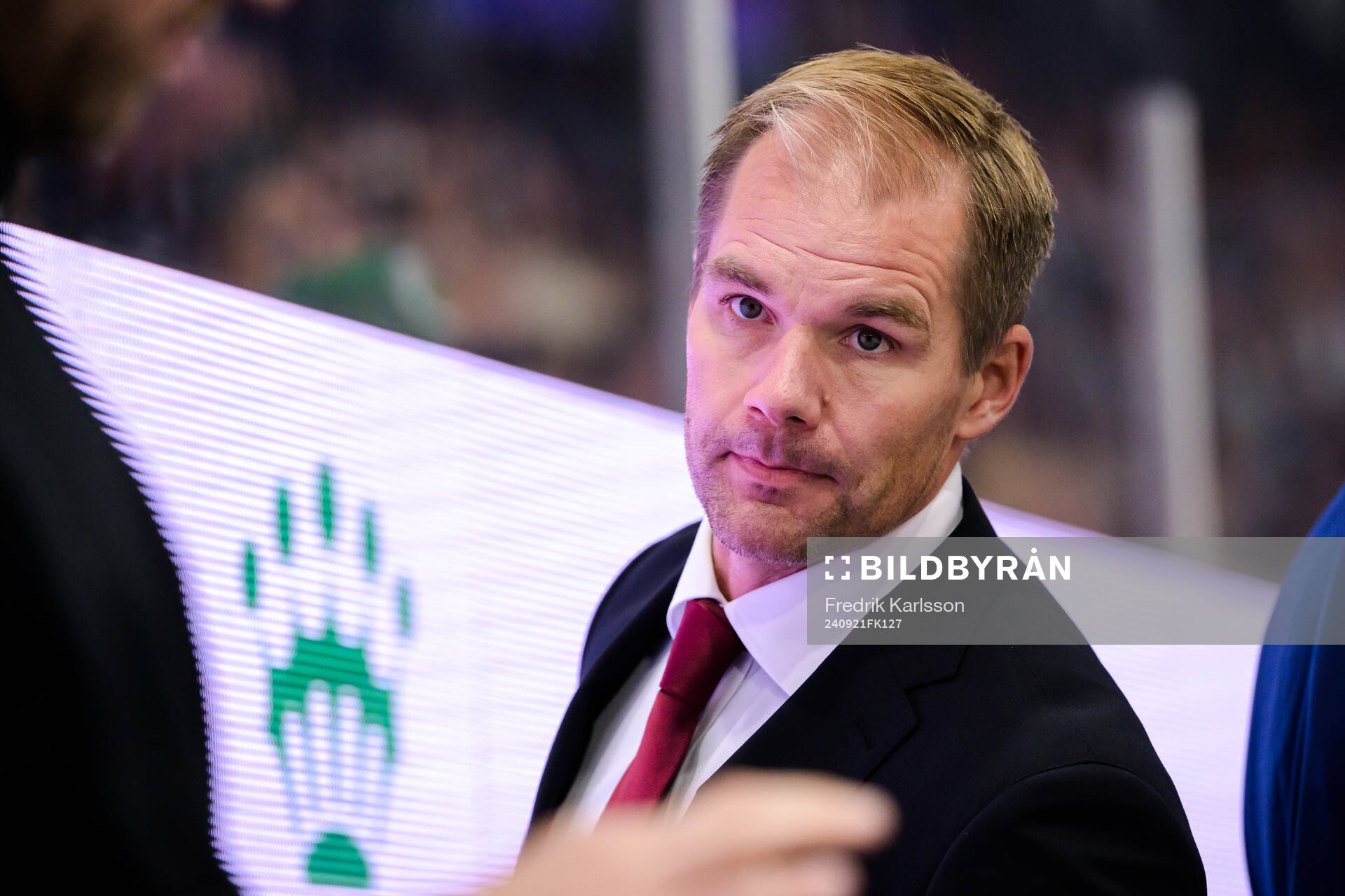 Färjestads tränare Thomas Mitell