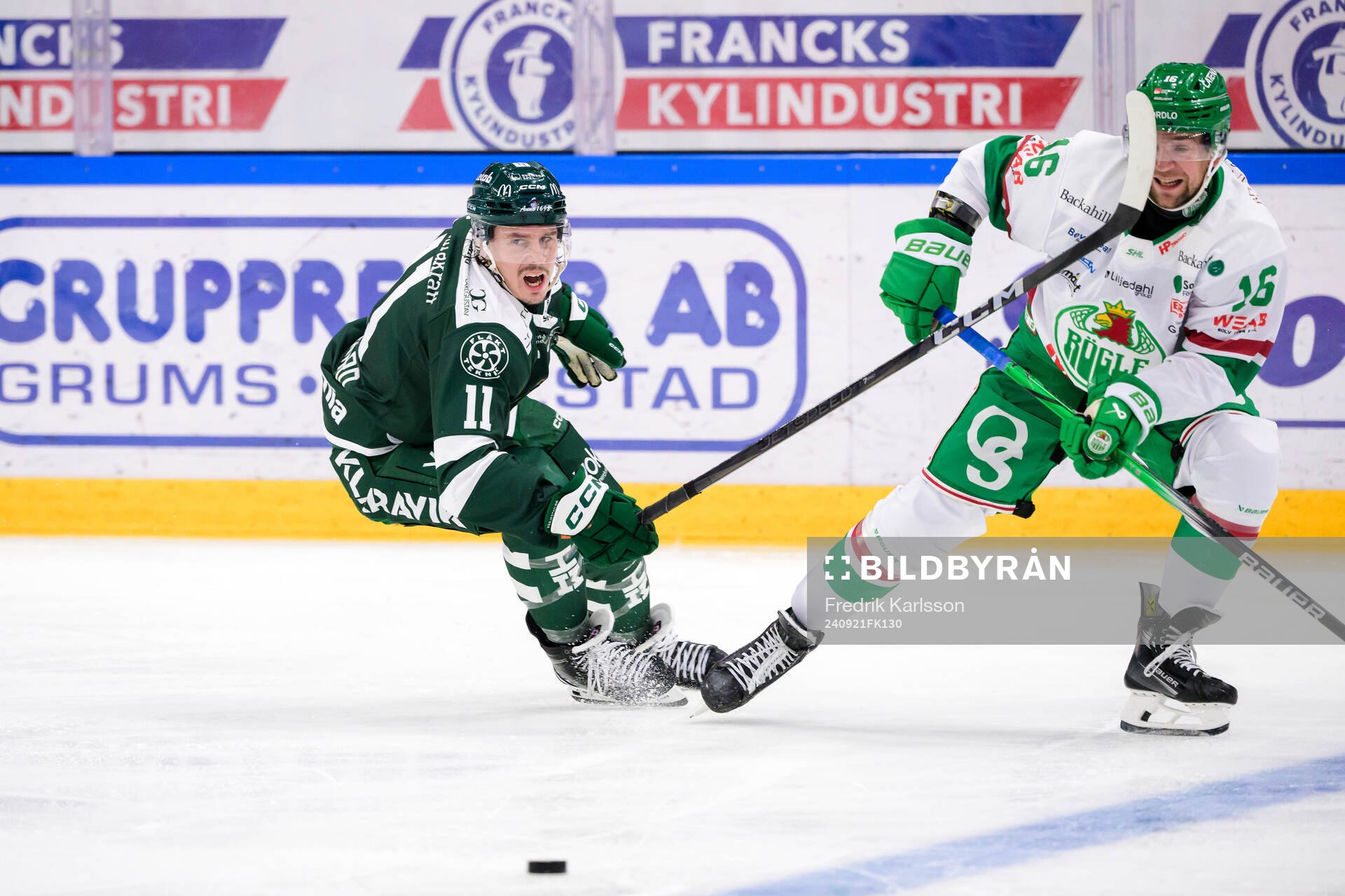 Färjestads Joakim Nygård och Rögles Lukas