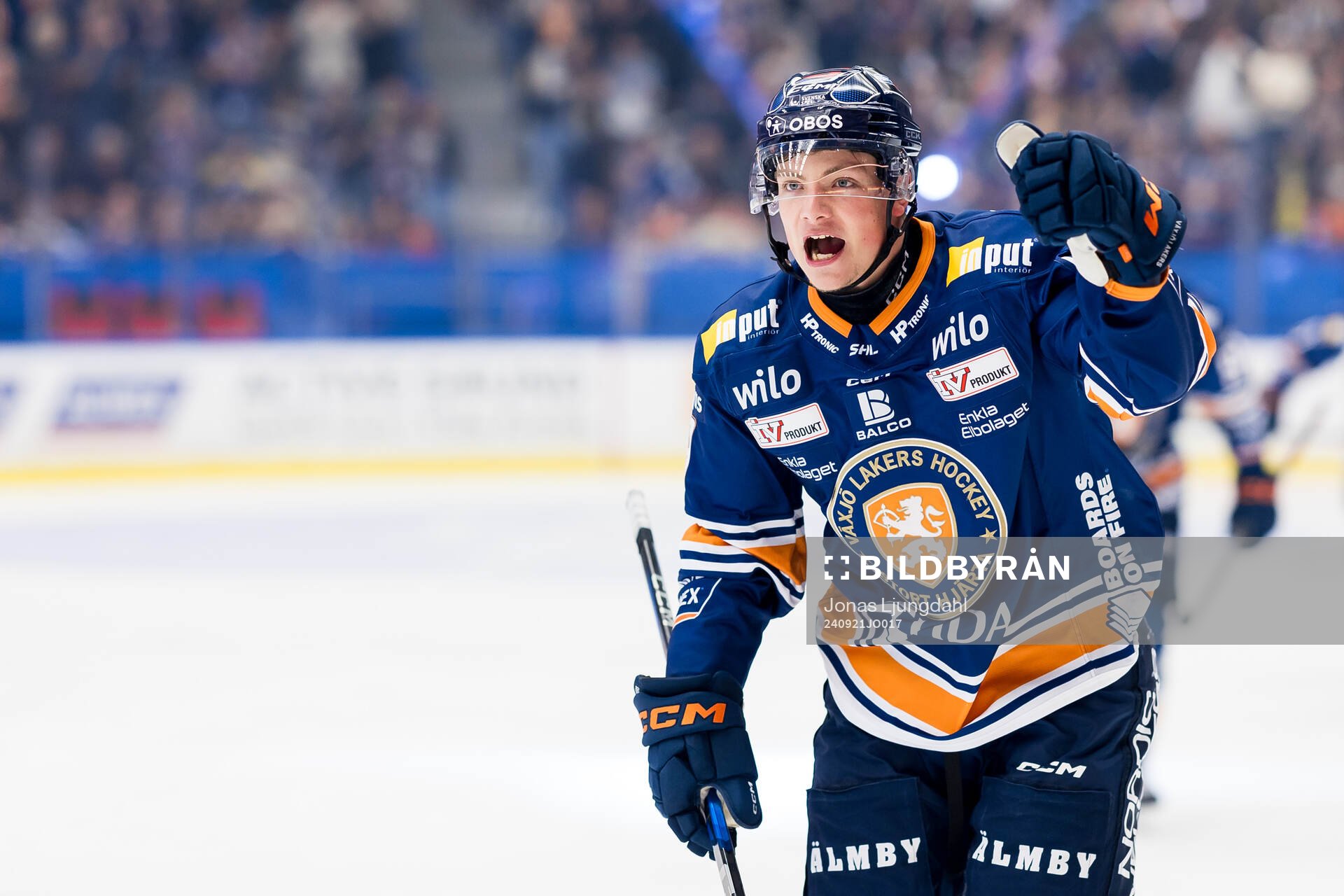 Växjös Victor Stjernborg jublar