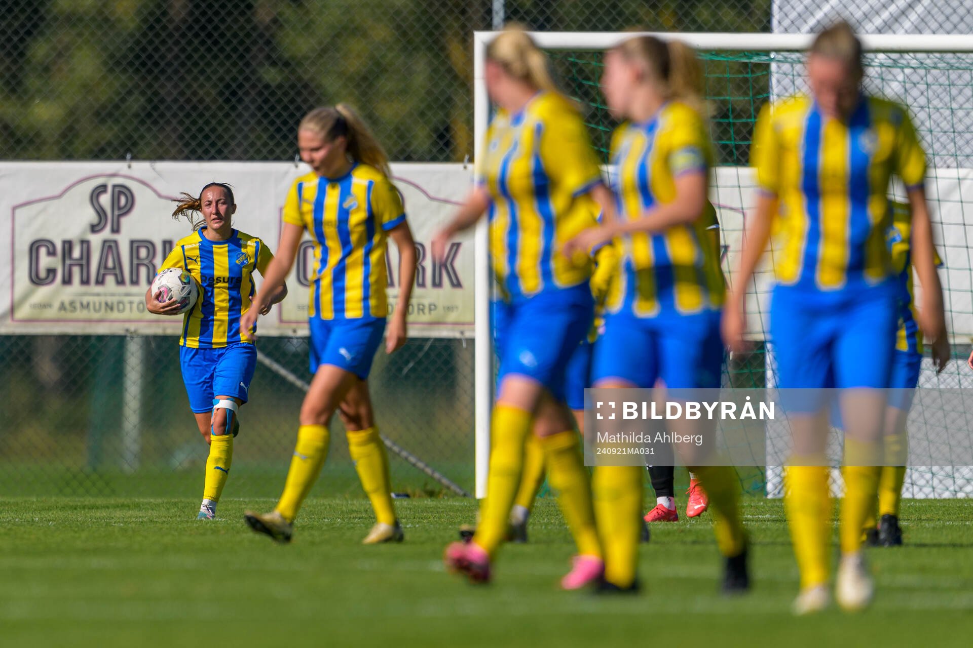 Eskilsminnes Tilde Olsson efter 1-4 under fotbollsmatchen i Division 1 södra mellan Eskilsminne och IFK Göteborg den 21 september 2024 i Helsingborg.