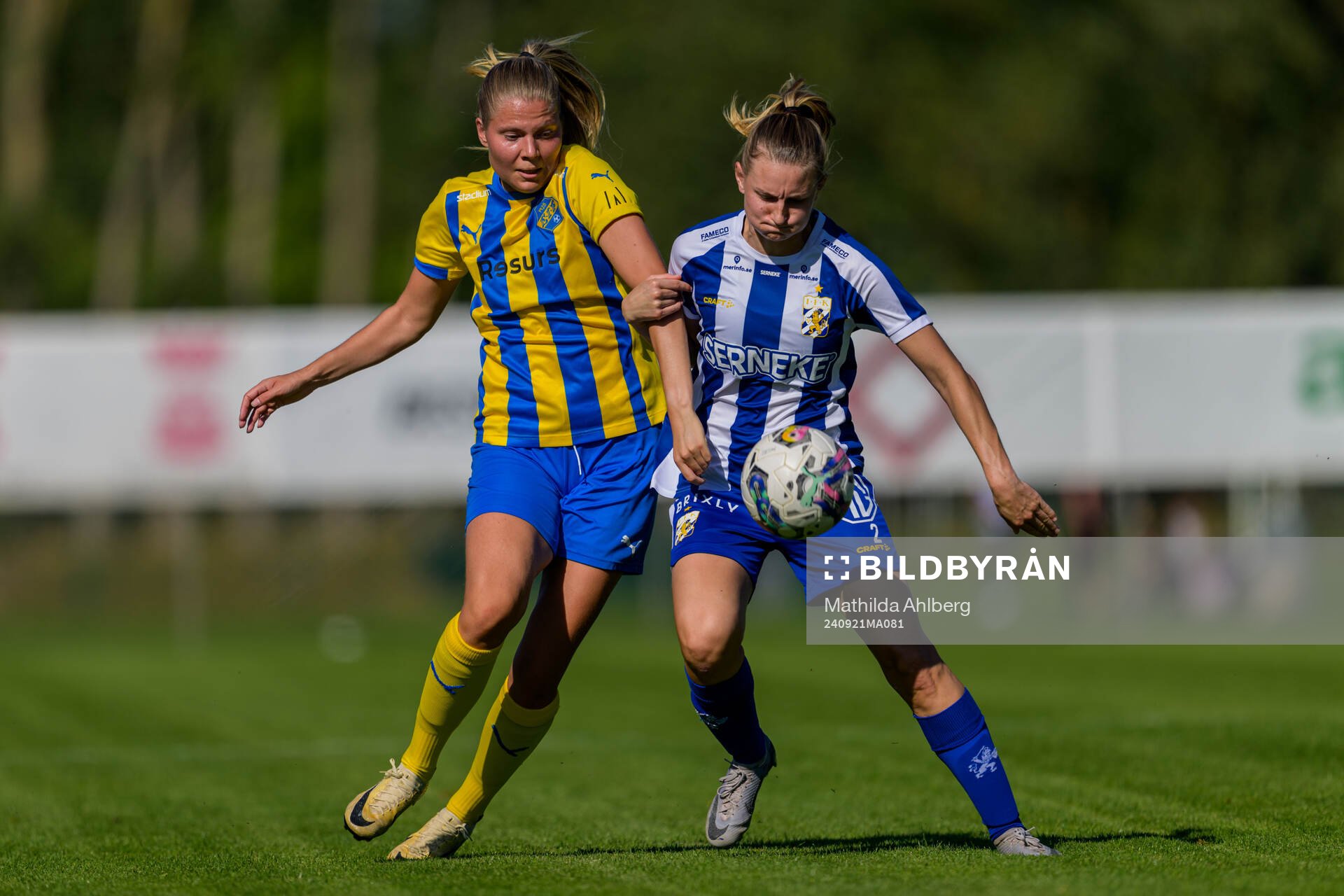 Eskilsminnes Johanna Olsson och IFK Göteborgs Marieka