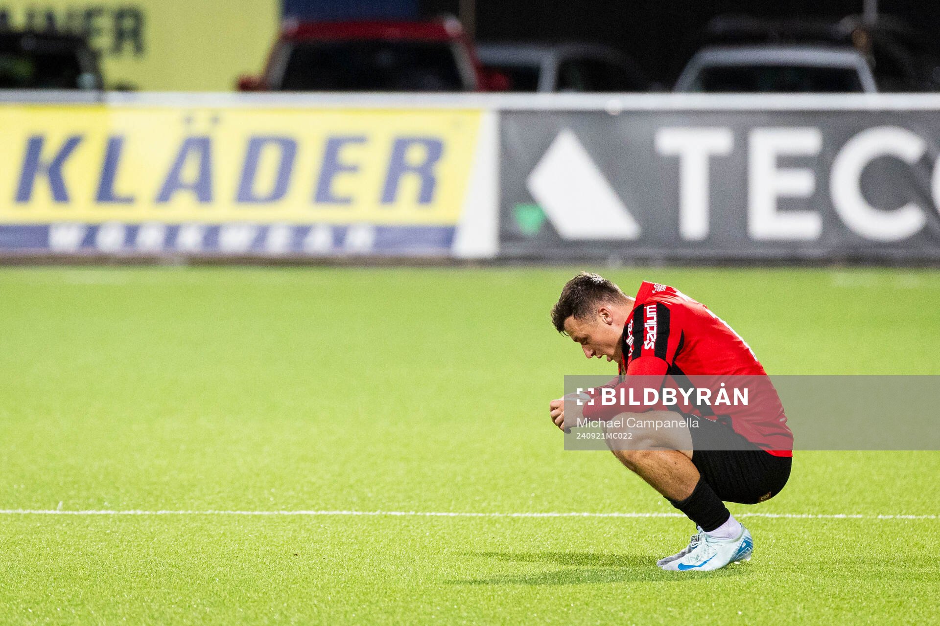 Brommapojkarnas Adam Skanning Jakobsen deppar