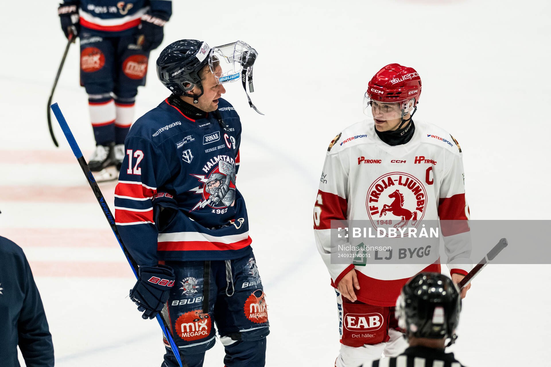 Halmstads Robin Dahse och Troja/Ljungbys Dennis Fröland