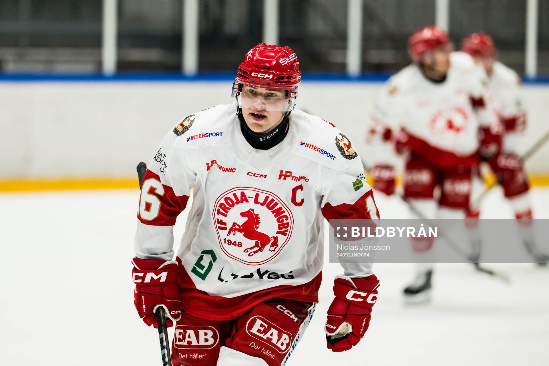 Troja/Ljungbys Dennis Fröland jublar