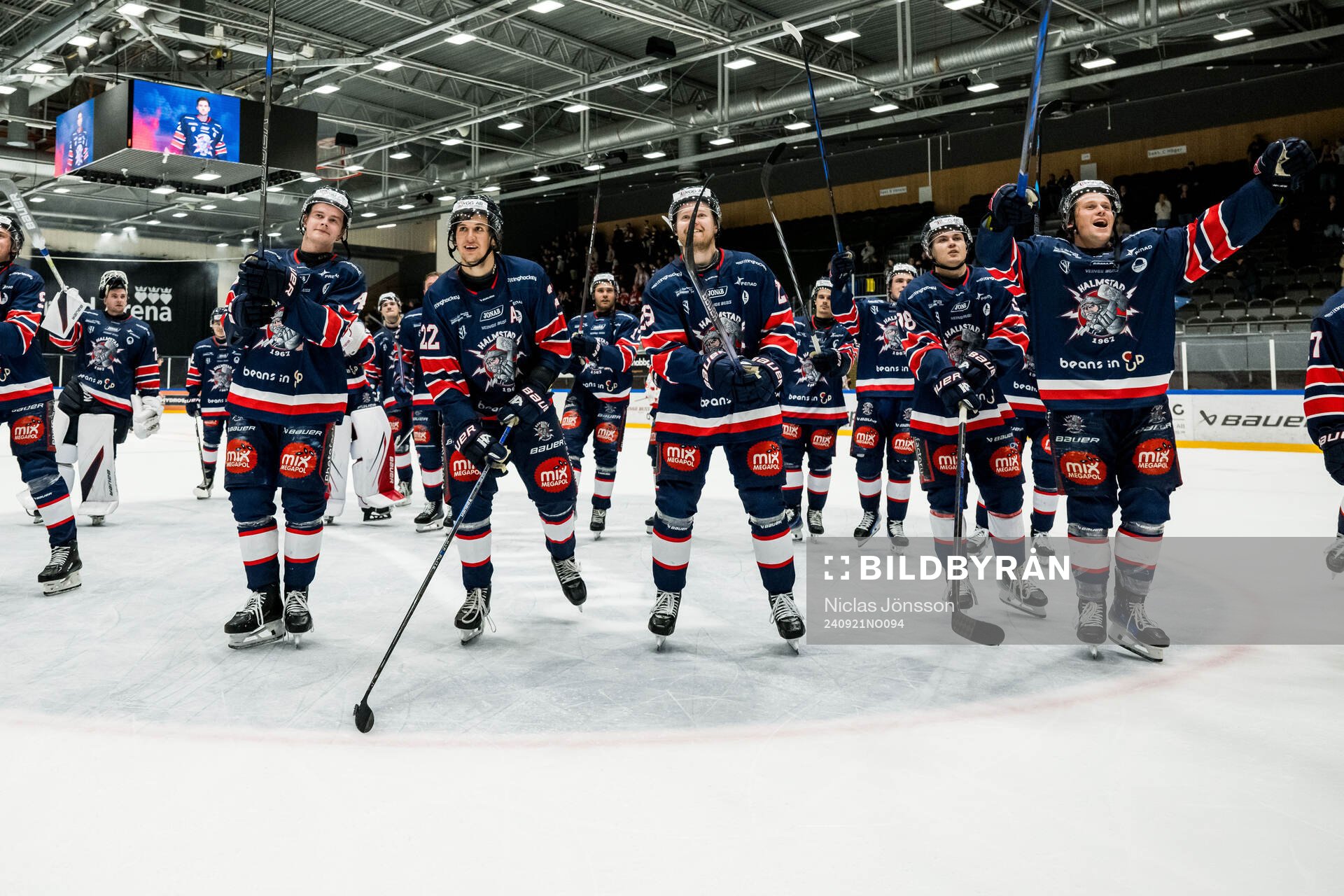 Halmstads Otto Stahre, Victor Gagic och Tom Johansson
