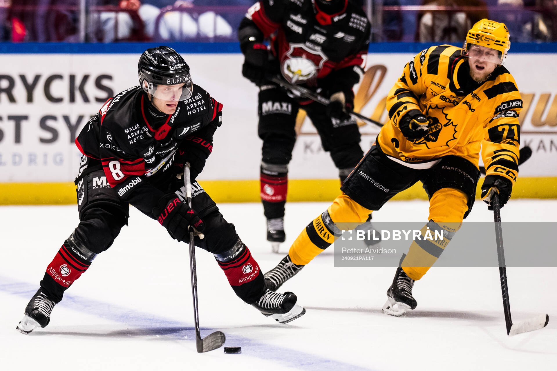 Malmö Redhawks Johan Olofsson och Skellefteås Jonathan