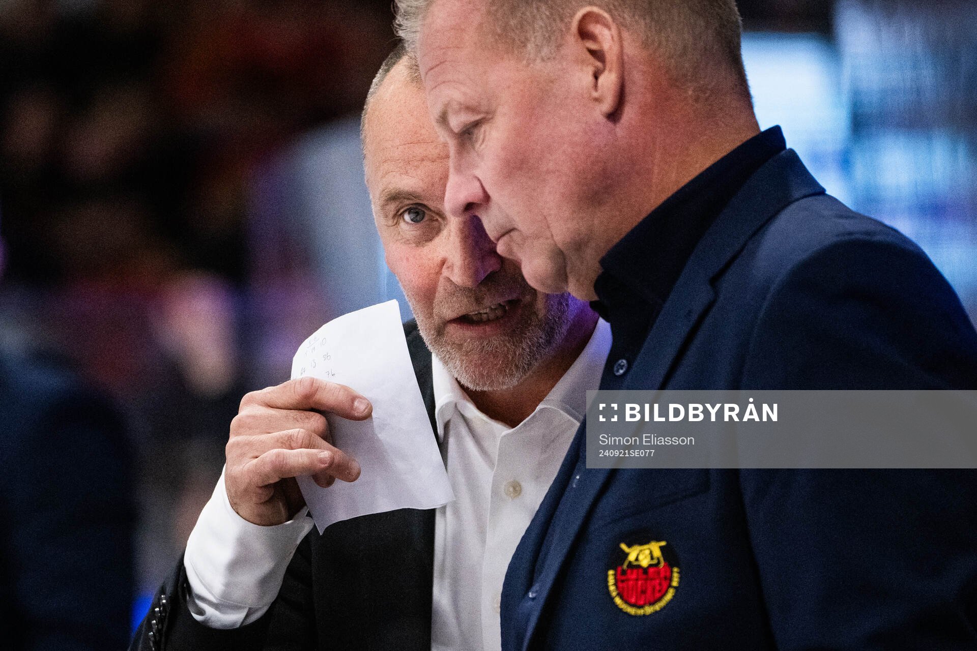Luleås tränare Thomas Berglund och assisterande tränare