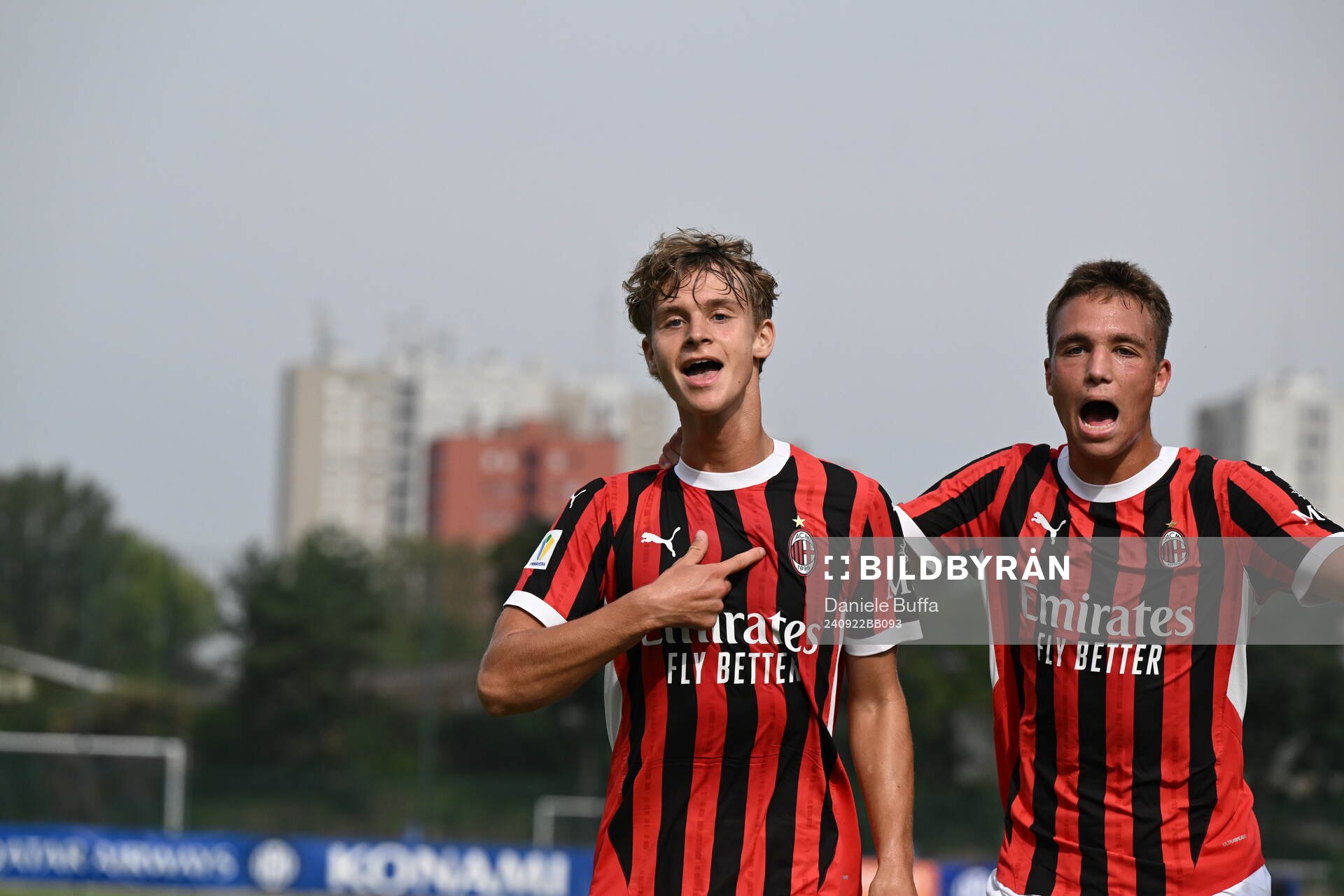 Maximilian Ibrahimovic of AC Milan celebrates