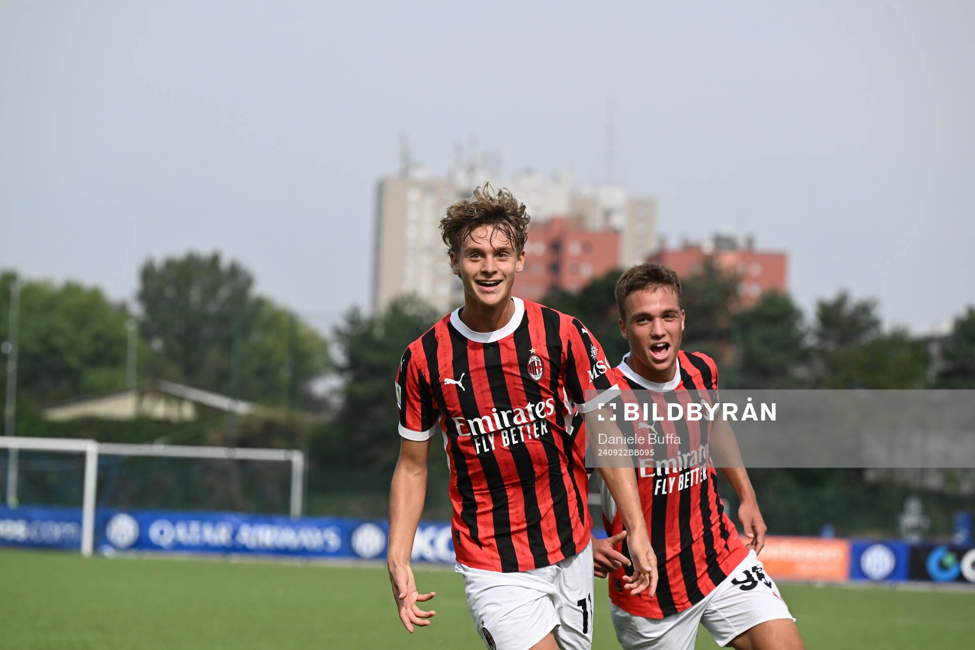 Maximilian Ibrahimovic of AC Milan celebrates