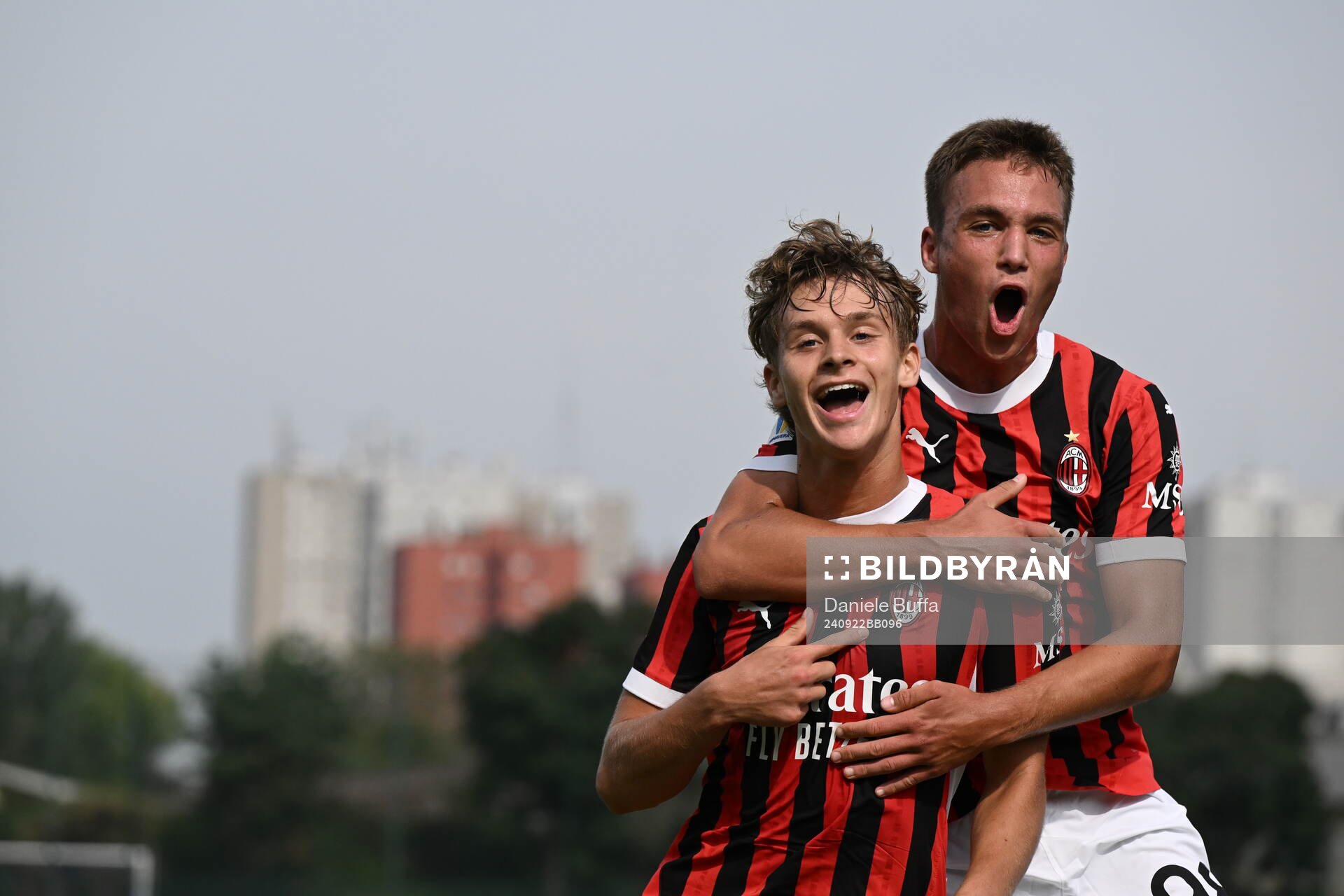 Maximilian Ibrahimovic of AC Milan celebrates