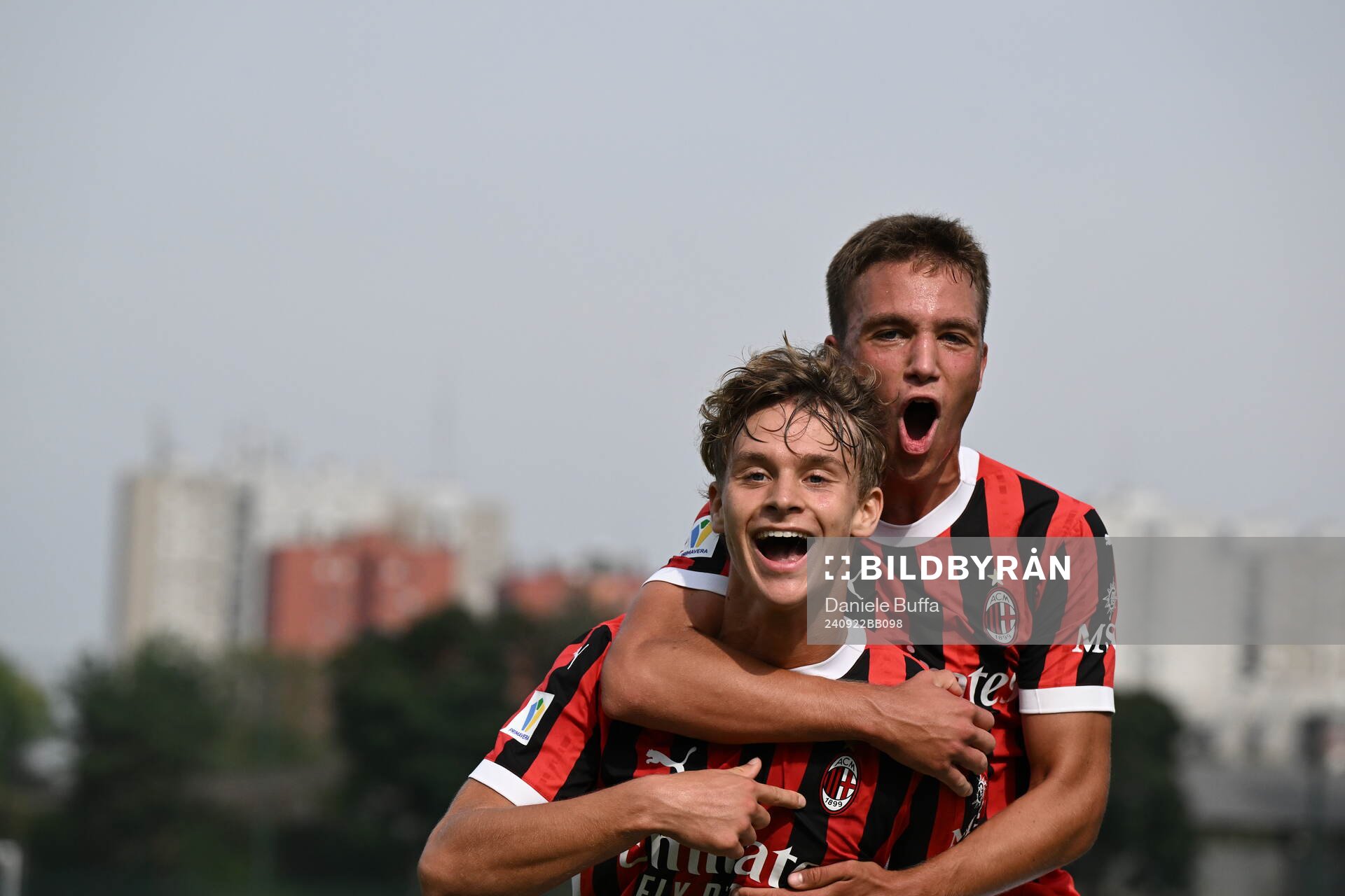 Maximilian Ibrahimovic of AC Milan celebrates