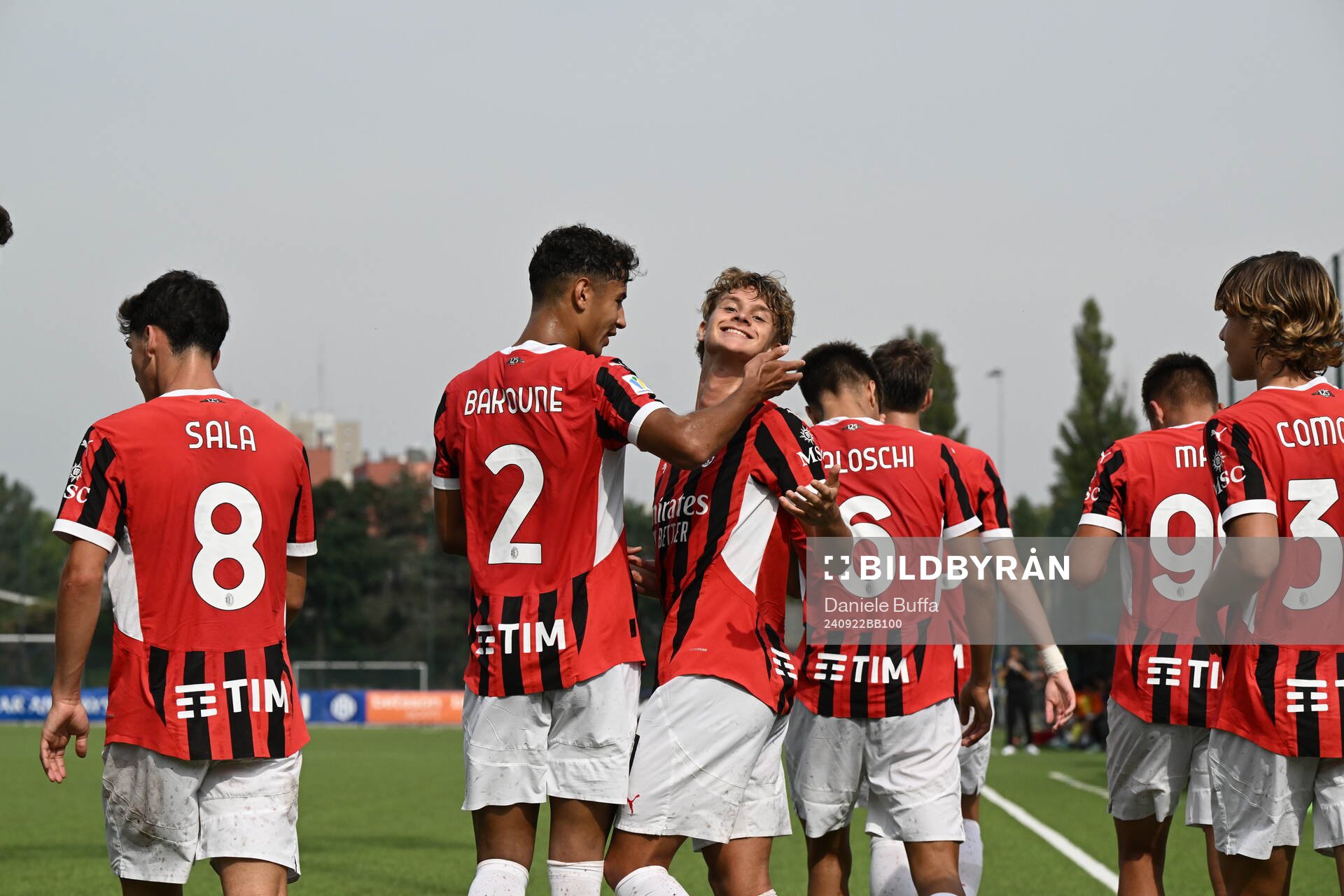 Maximilian Ibrahimovic of AC Milan celebrates