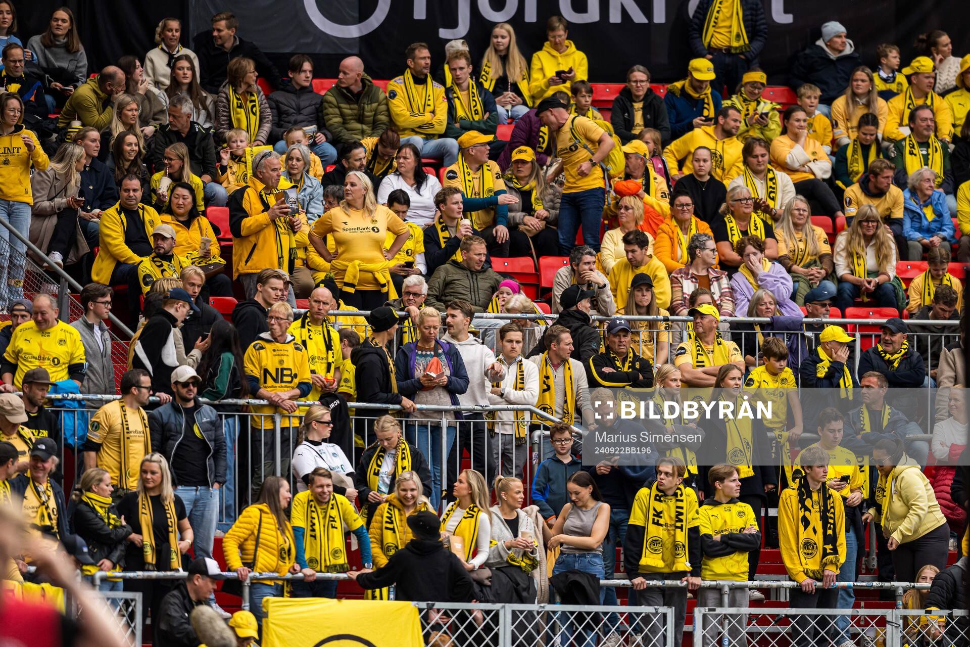 Spectators in the stands