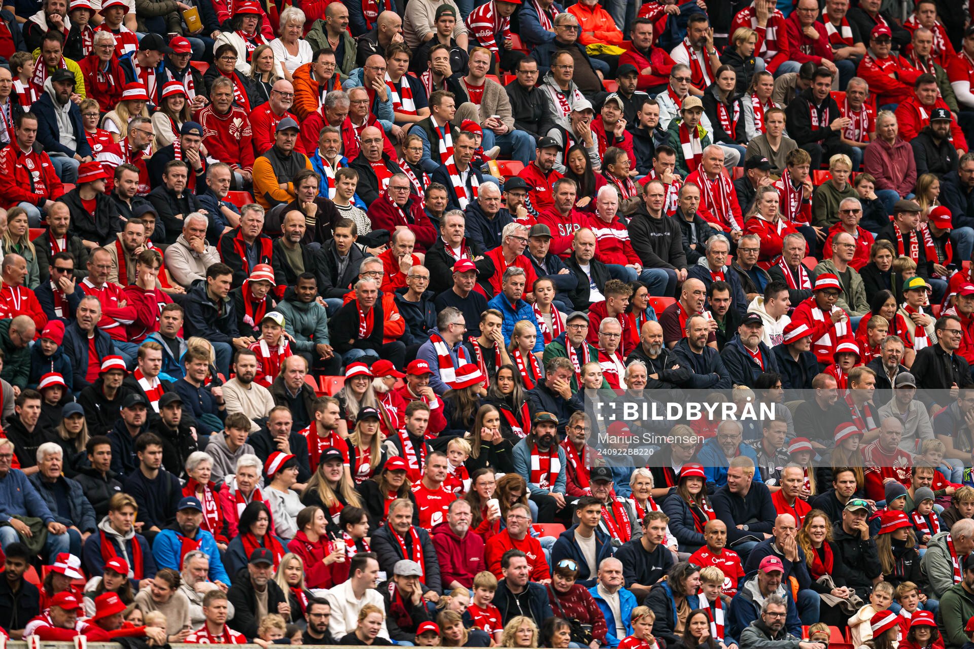 Spectators in the stands