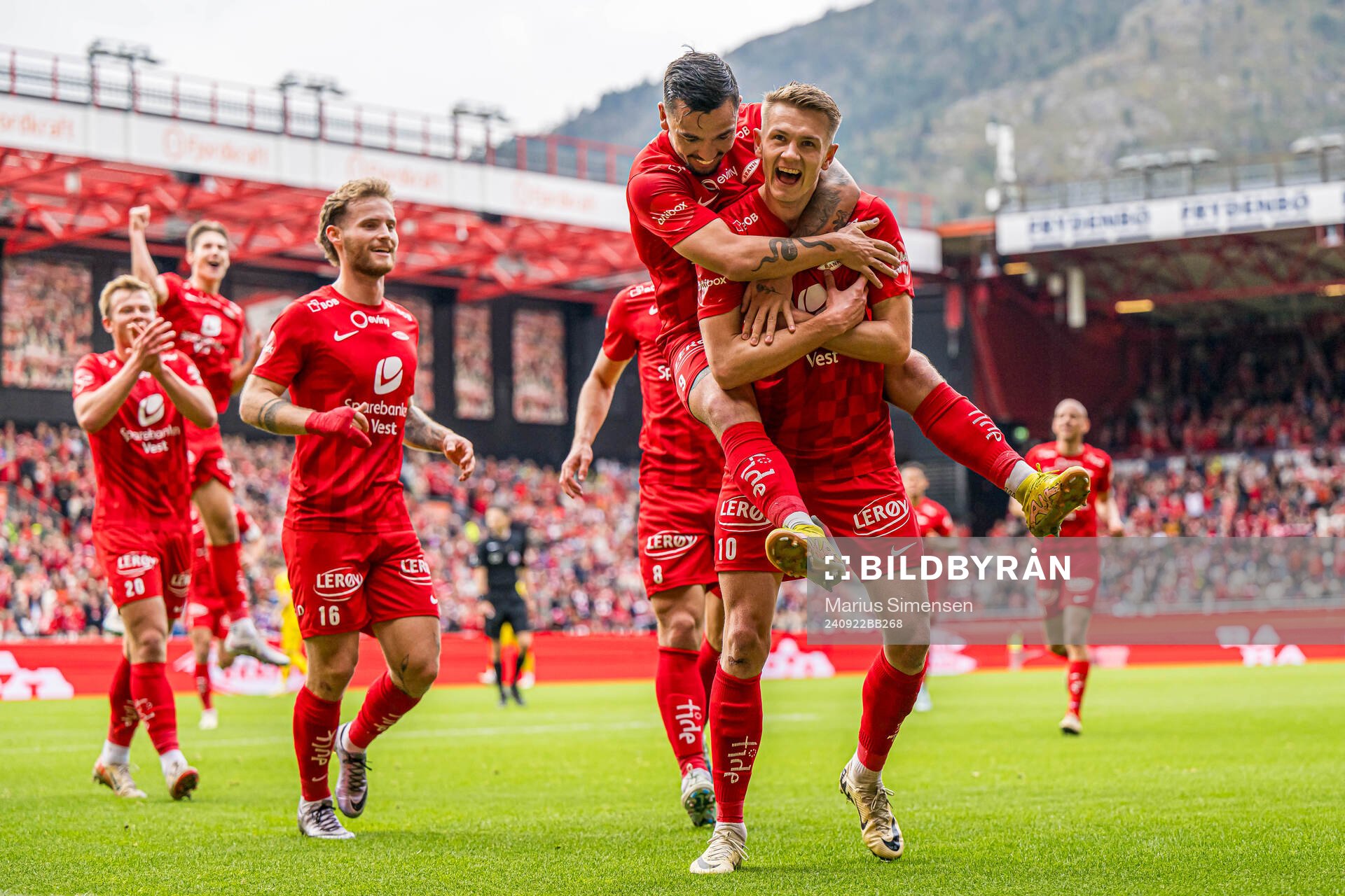 Emil Kornvig of Brann celebrates
