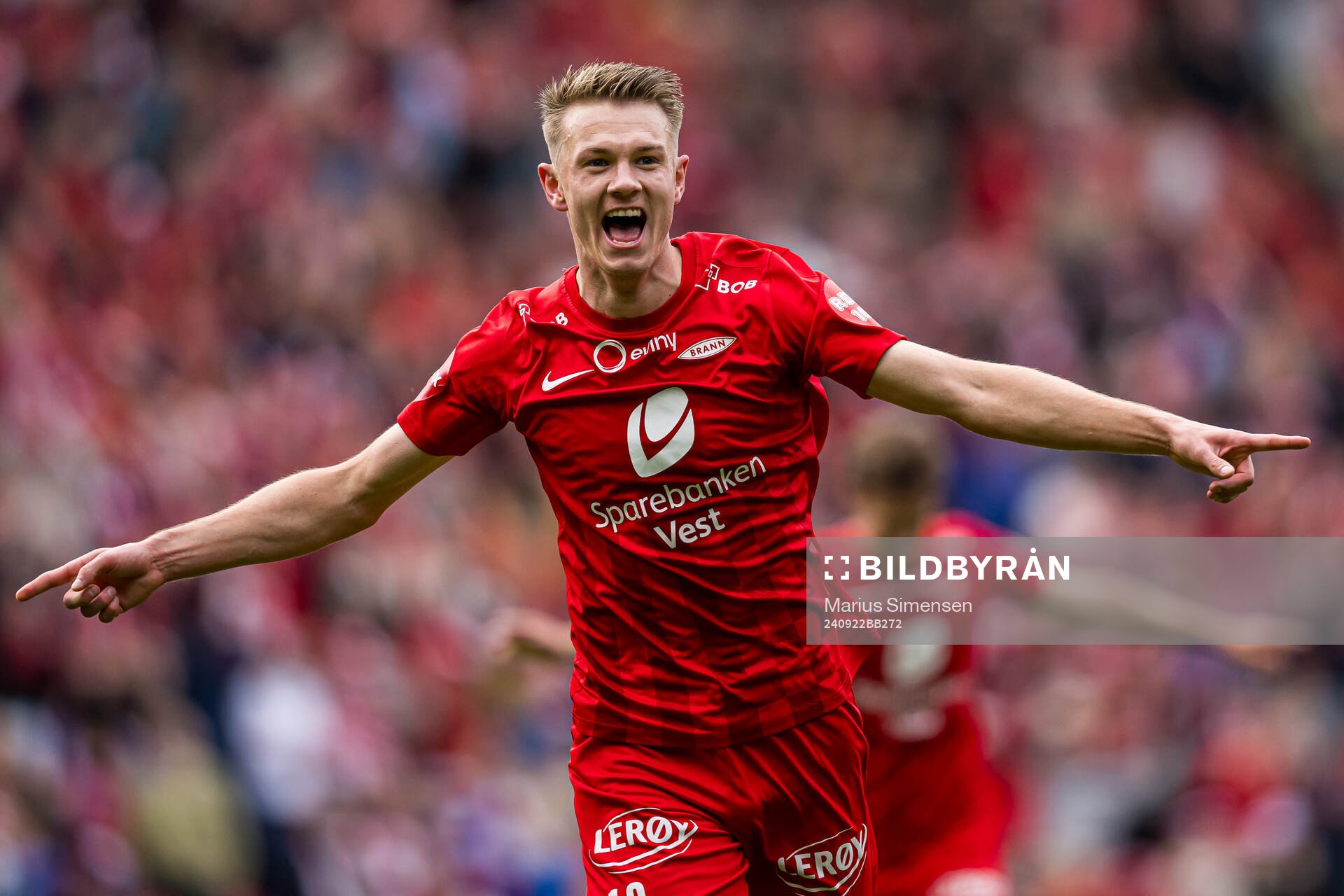 Emil Kornvig of Brann celebrates