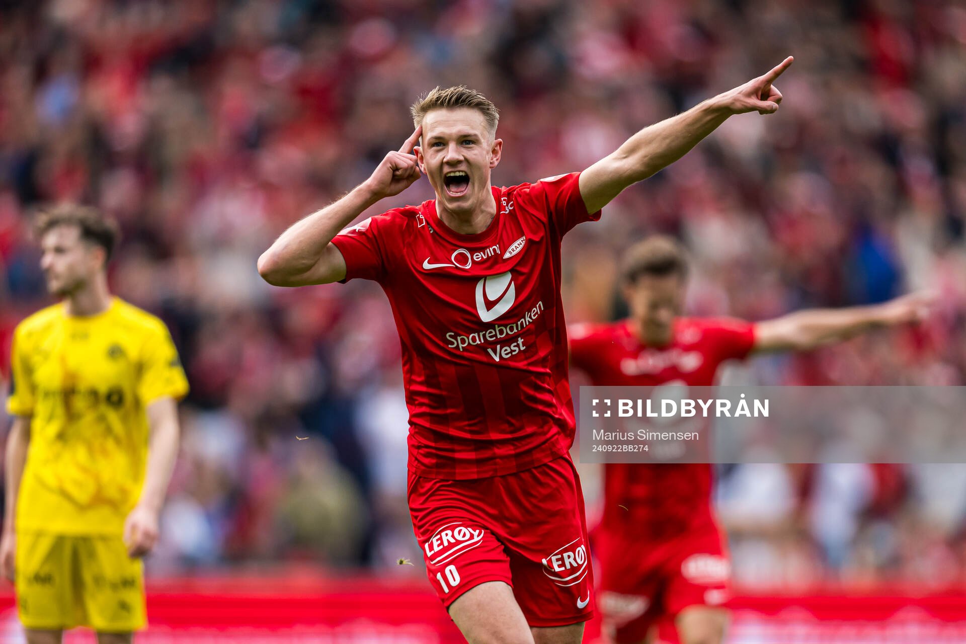Emil Kornvig of Brann celebrates